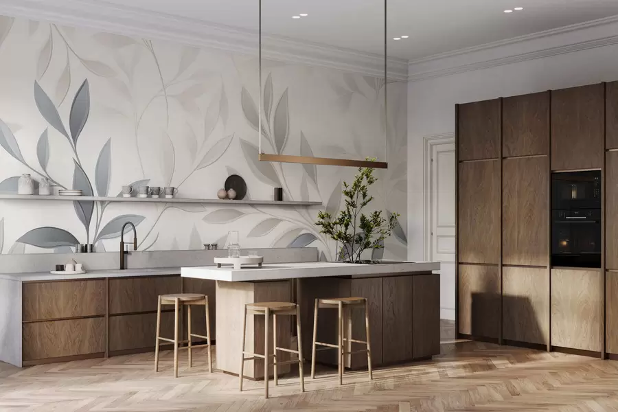 murales de pared Silencioso entre las hojas w05279