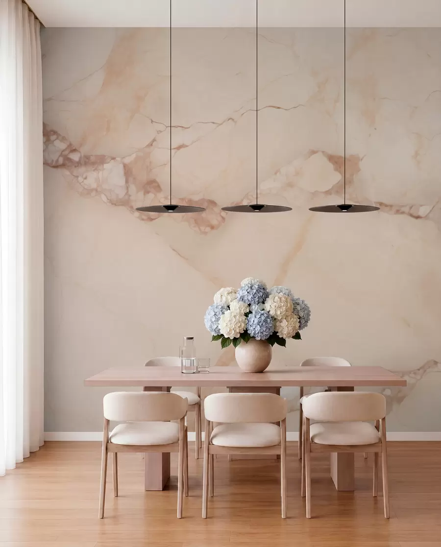 murales de pared Mineral rosa empolvado w05348