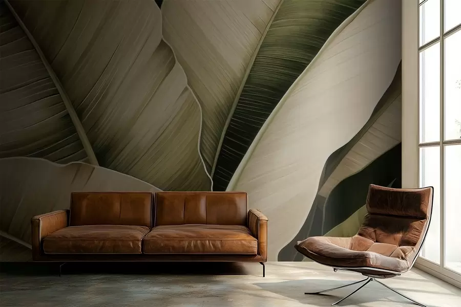 murales de pared Hojas de plátano, hojas largas w05403