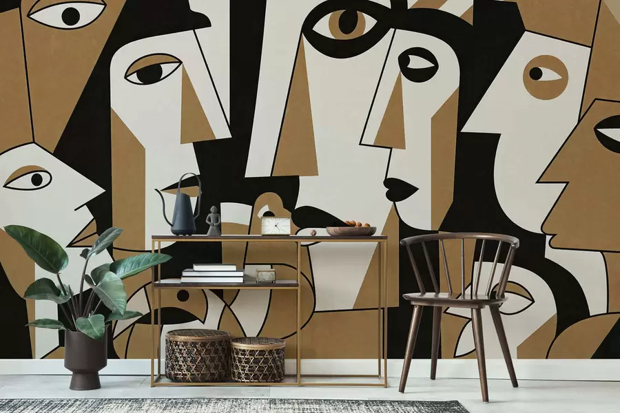 murales de pared Rostros al estilo africano w05446v2