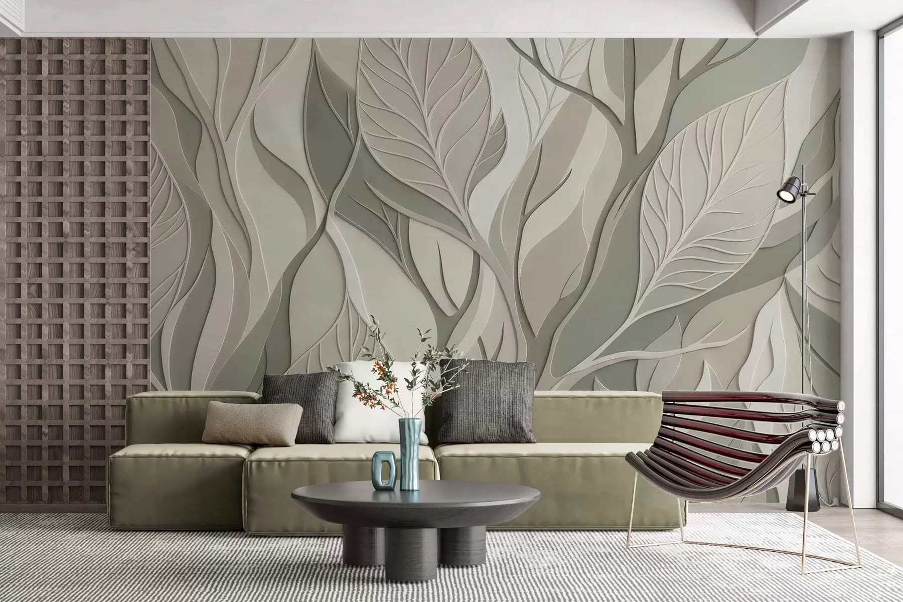 murales de pared Hojas entrecruzadas w05448