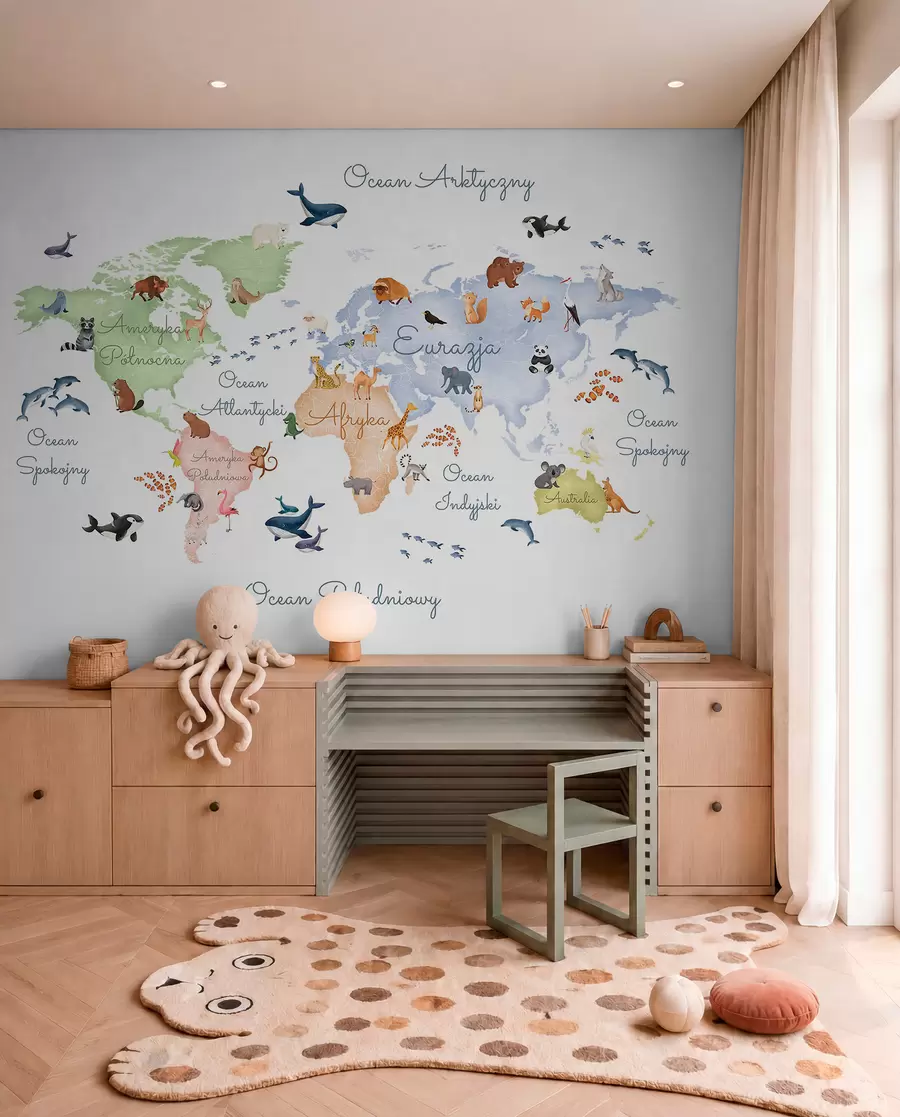 murales de pared Fauna pastel en polaco c00012pl
