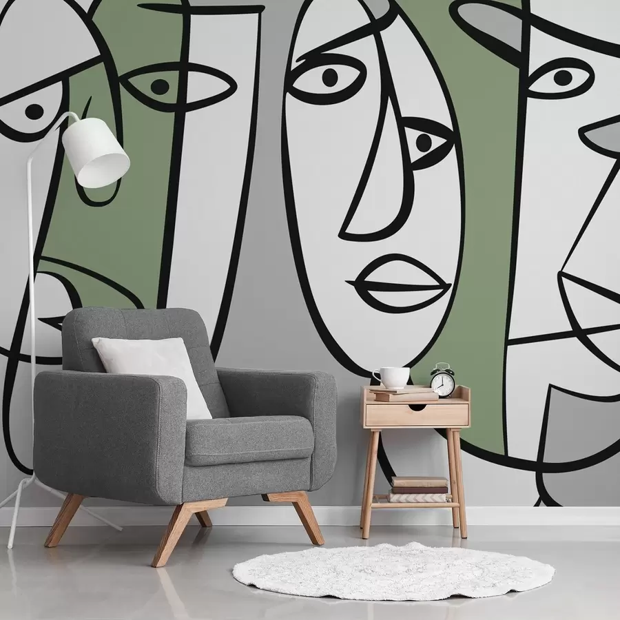 murales de pared Caras abstractas w05504v2