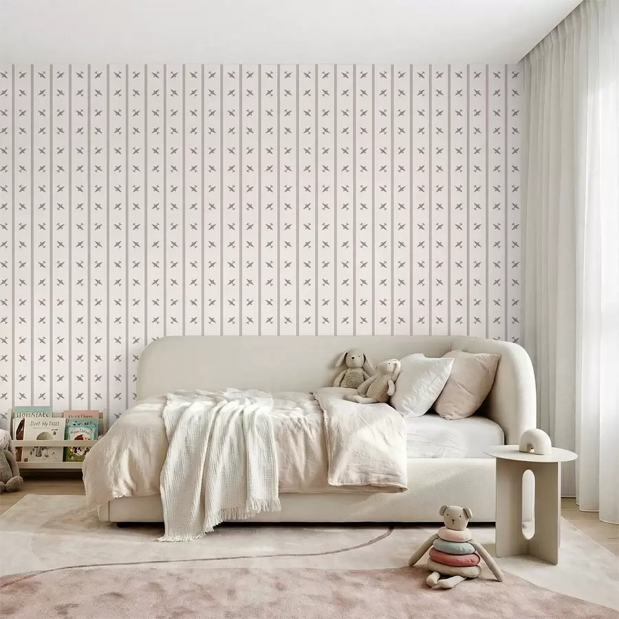 murales de pared Aviones con un diseño a rayas sobre un fondo claro a01170v1