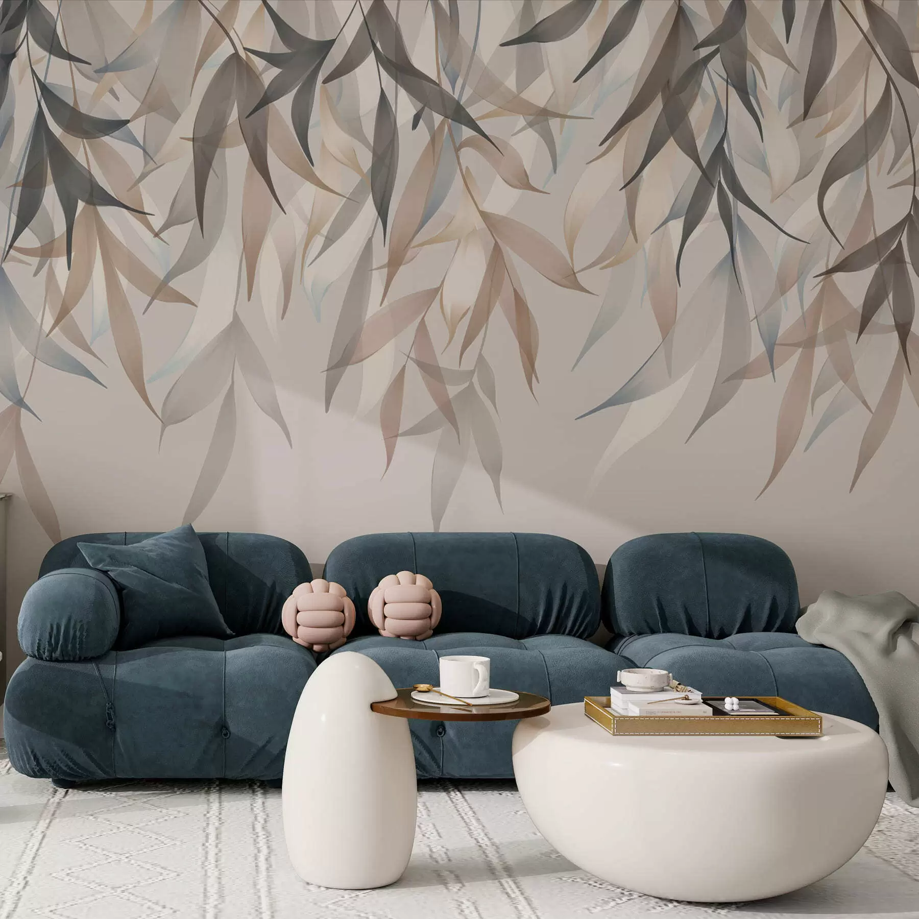 murales de pared Hojas largas que cuelgan w05523