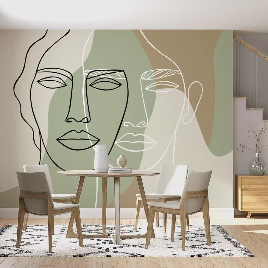 murales de pared Caras abstractas w05550