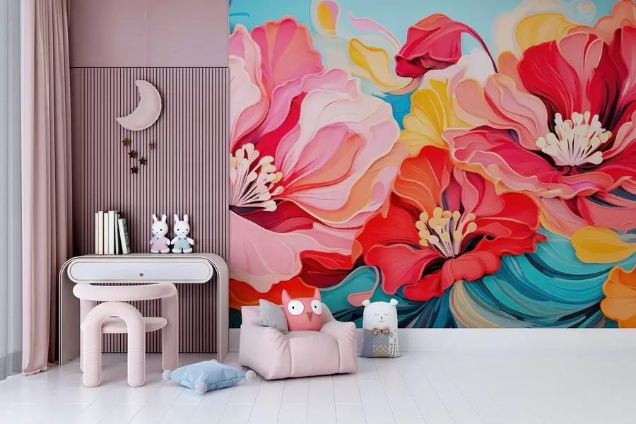 murales de pared Flores de fantasía w05574