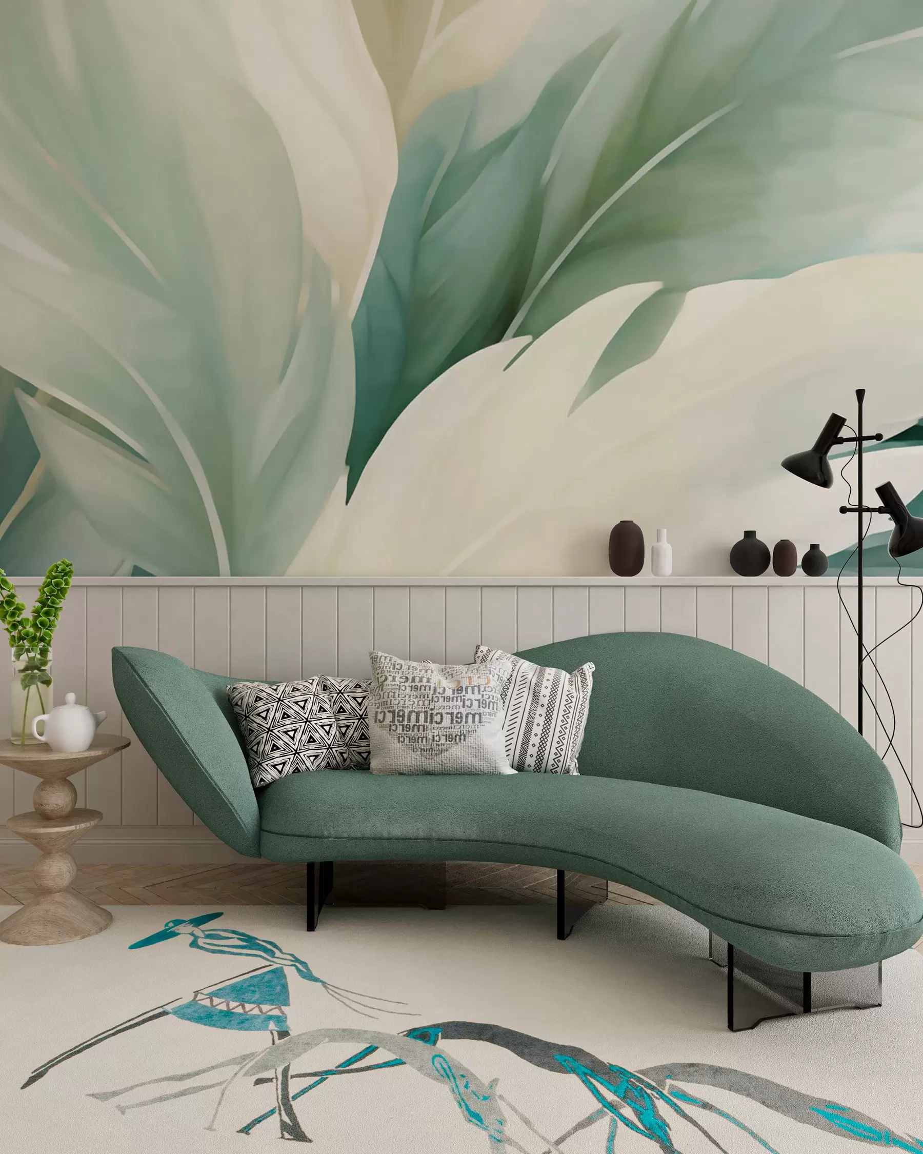 murales de pared Hojas puntiagudas w05744