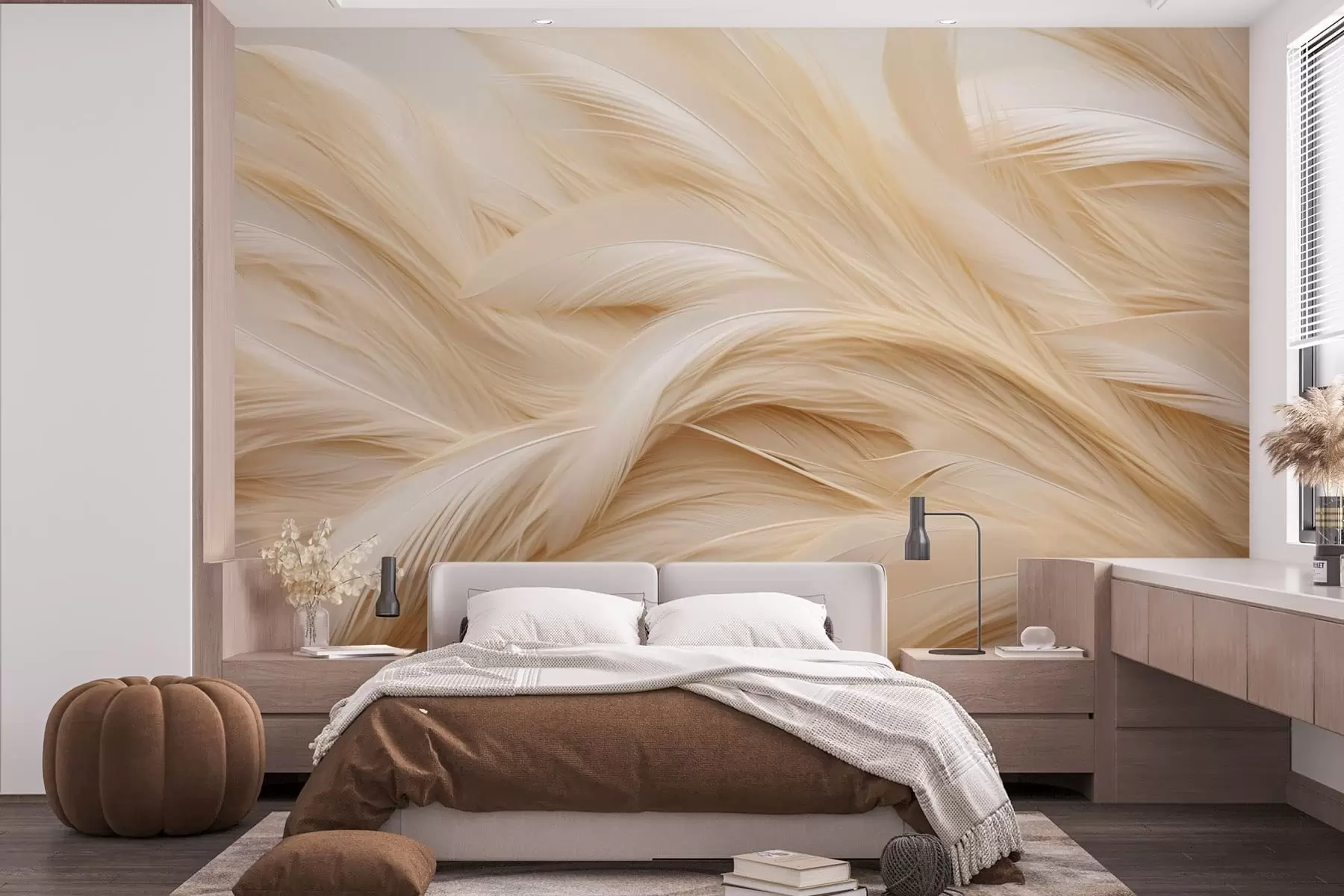 murales de pared plumas delicadas w05718