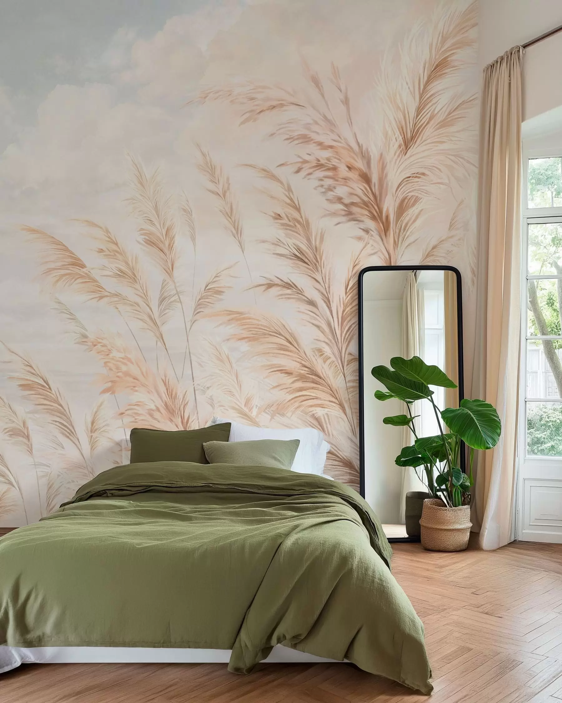 murales de pared Pradera color durazno w05735