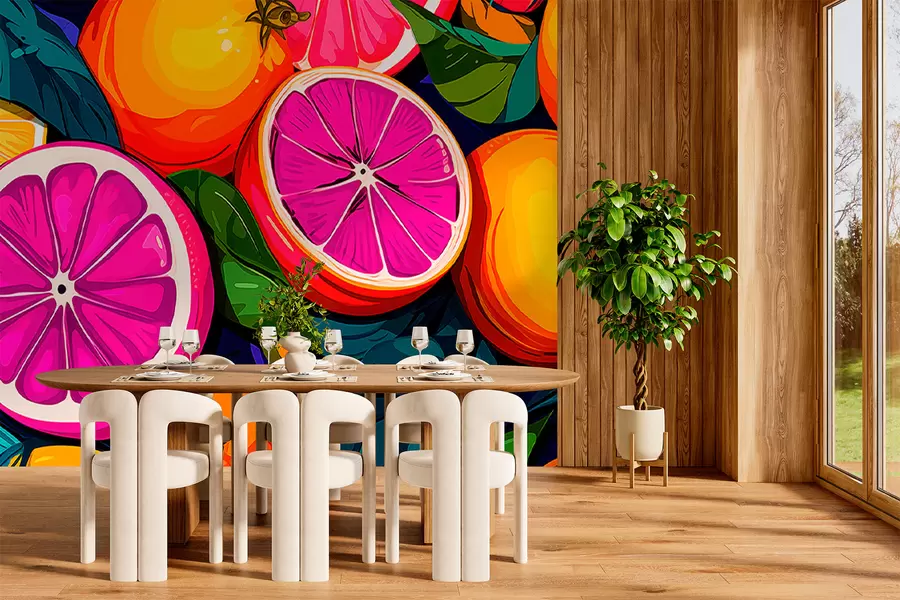 murales de pared Fruta, naranjas, limones w05761