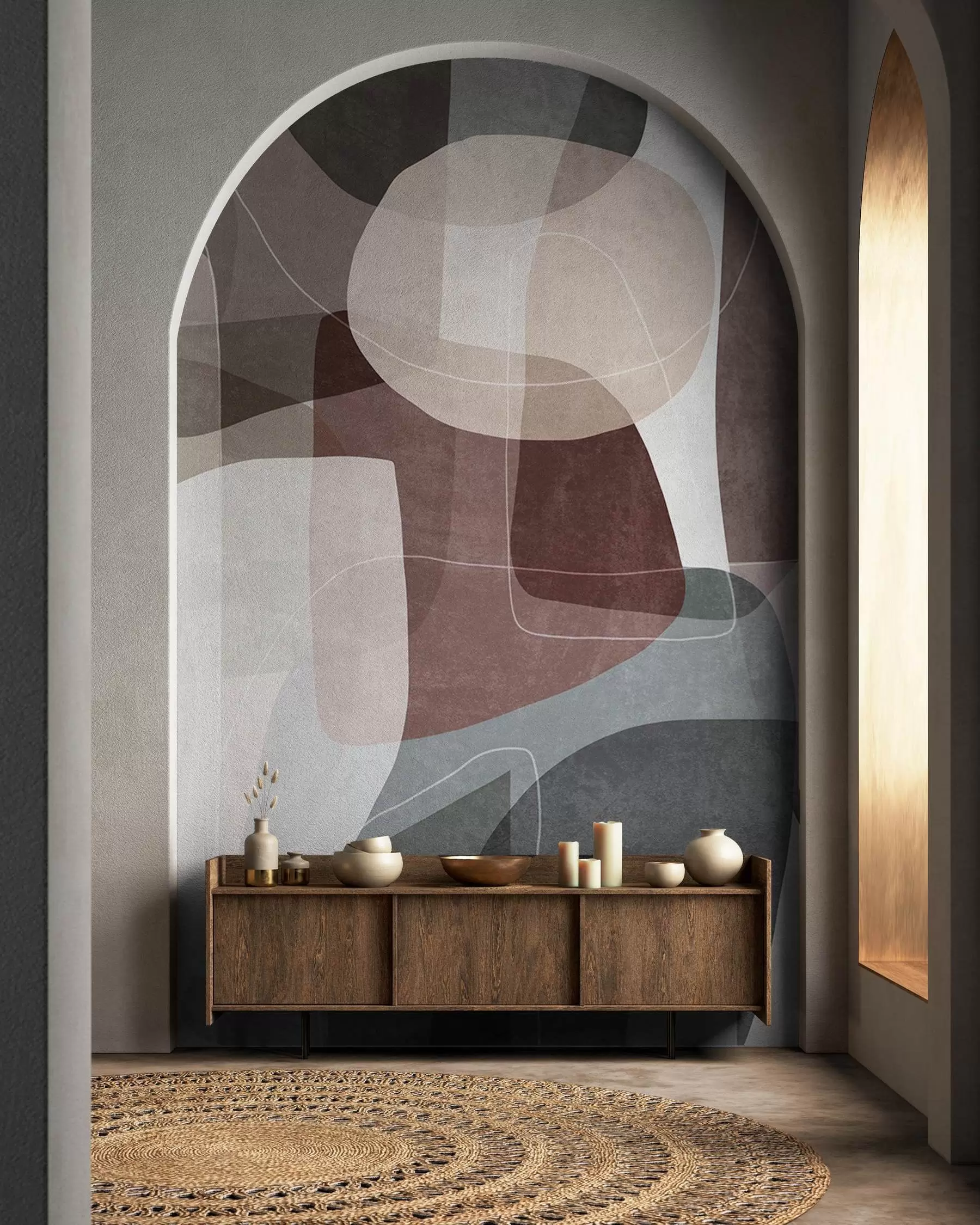 murales de pared Capas de tonos tierra w09942