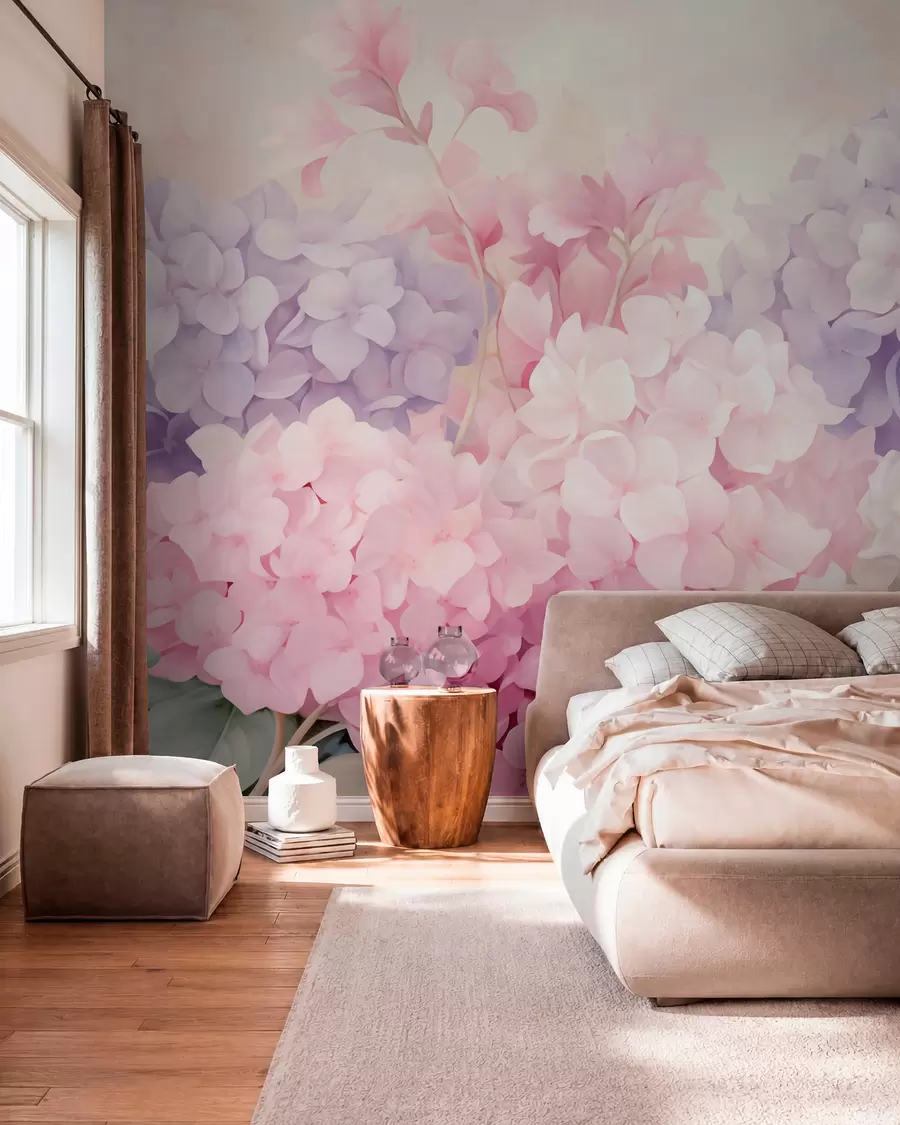 murales de pared Flores de hortensia w05796