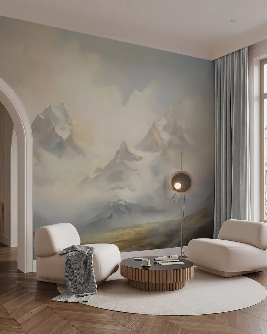 murales de pared Paisaje de montaña imitación de pintura w05873
