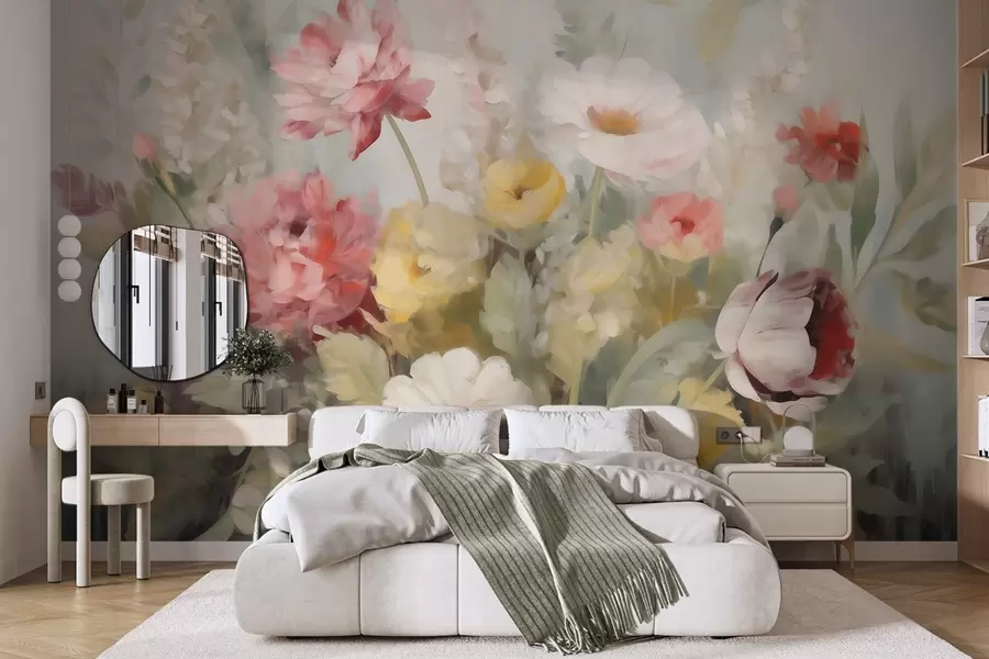 murales de pared Flores abstractas, imitación de una pintura w05877