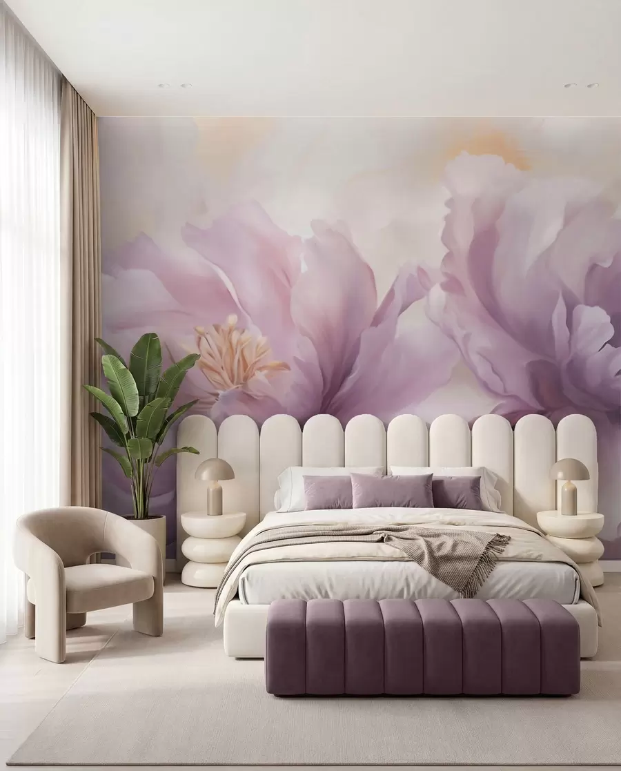 murales de pared Grandes flores de peonía w05797