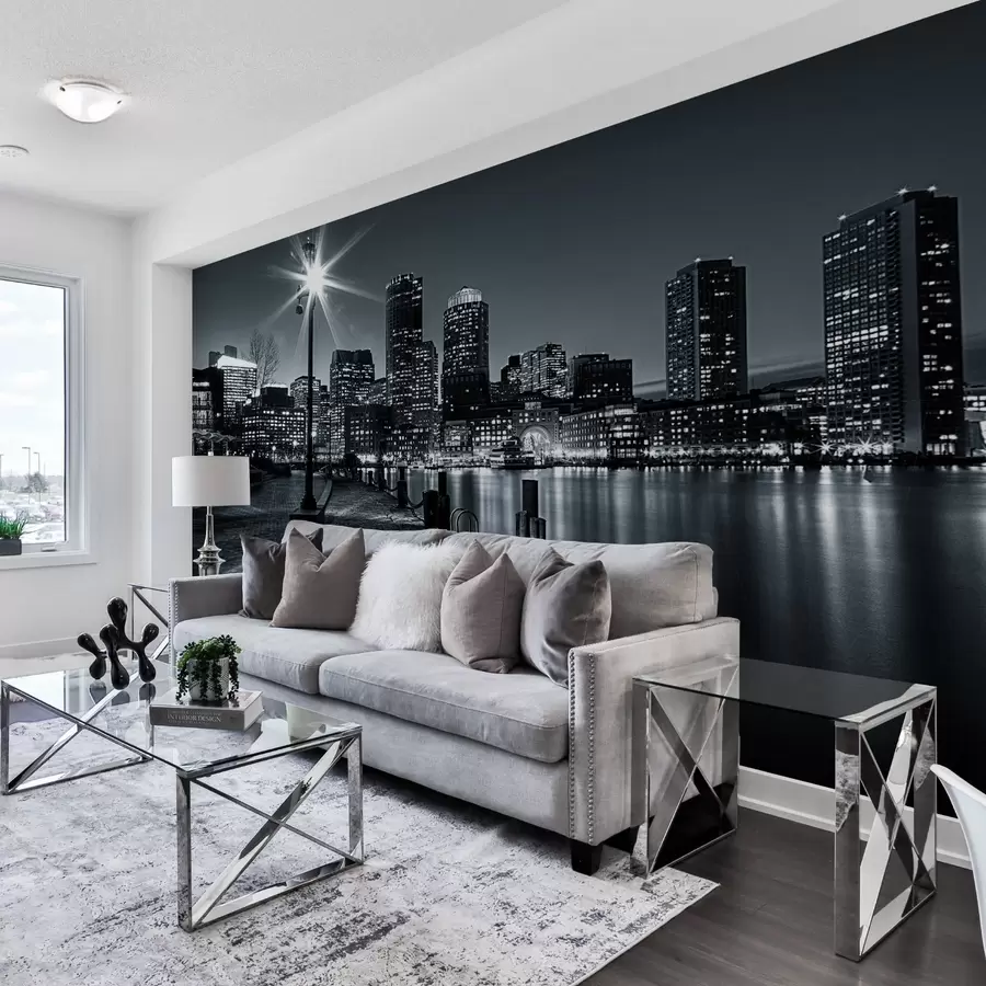 murales de pared Edificio, agua y cielo u54150