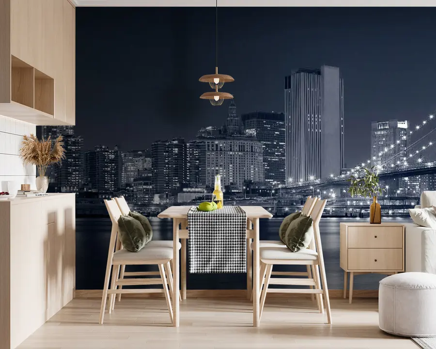 murales de pared Agua, cielo y rascacielos u56497