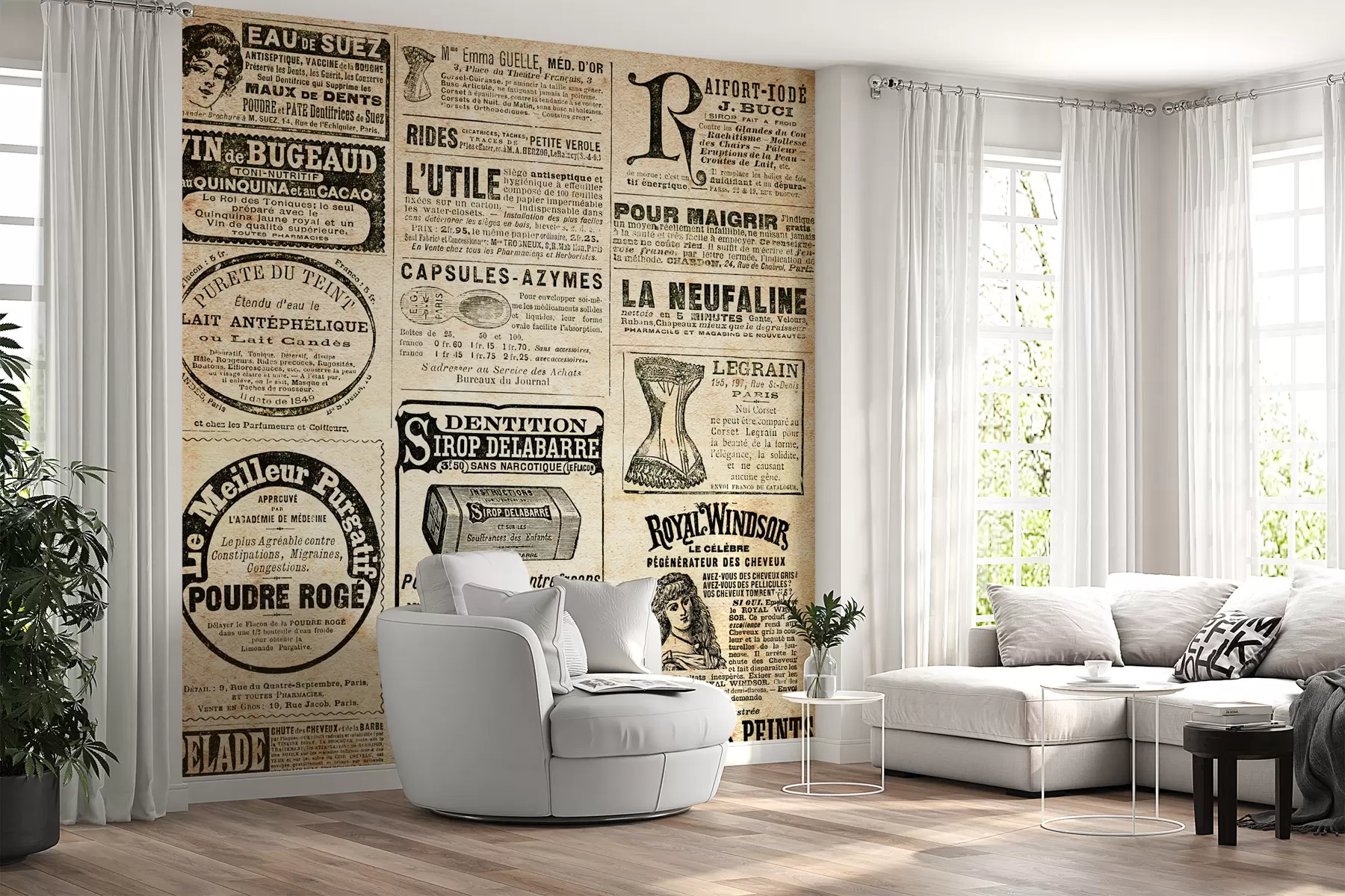 murales de pared Periódico, publicación e fuente u56680