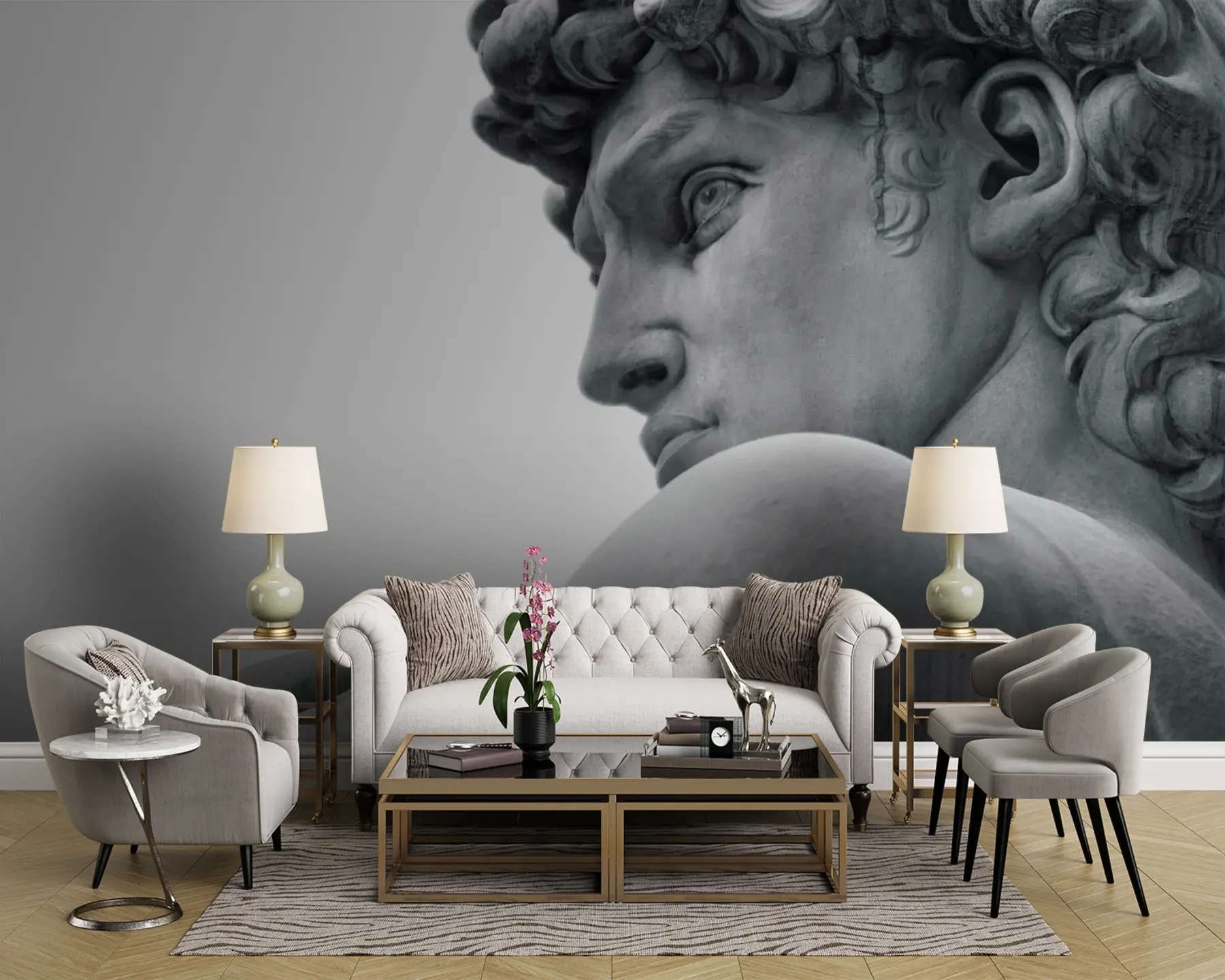 murales de pared Nariz, ojo y escultura u57196