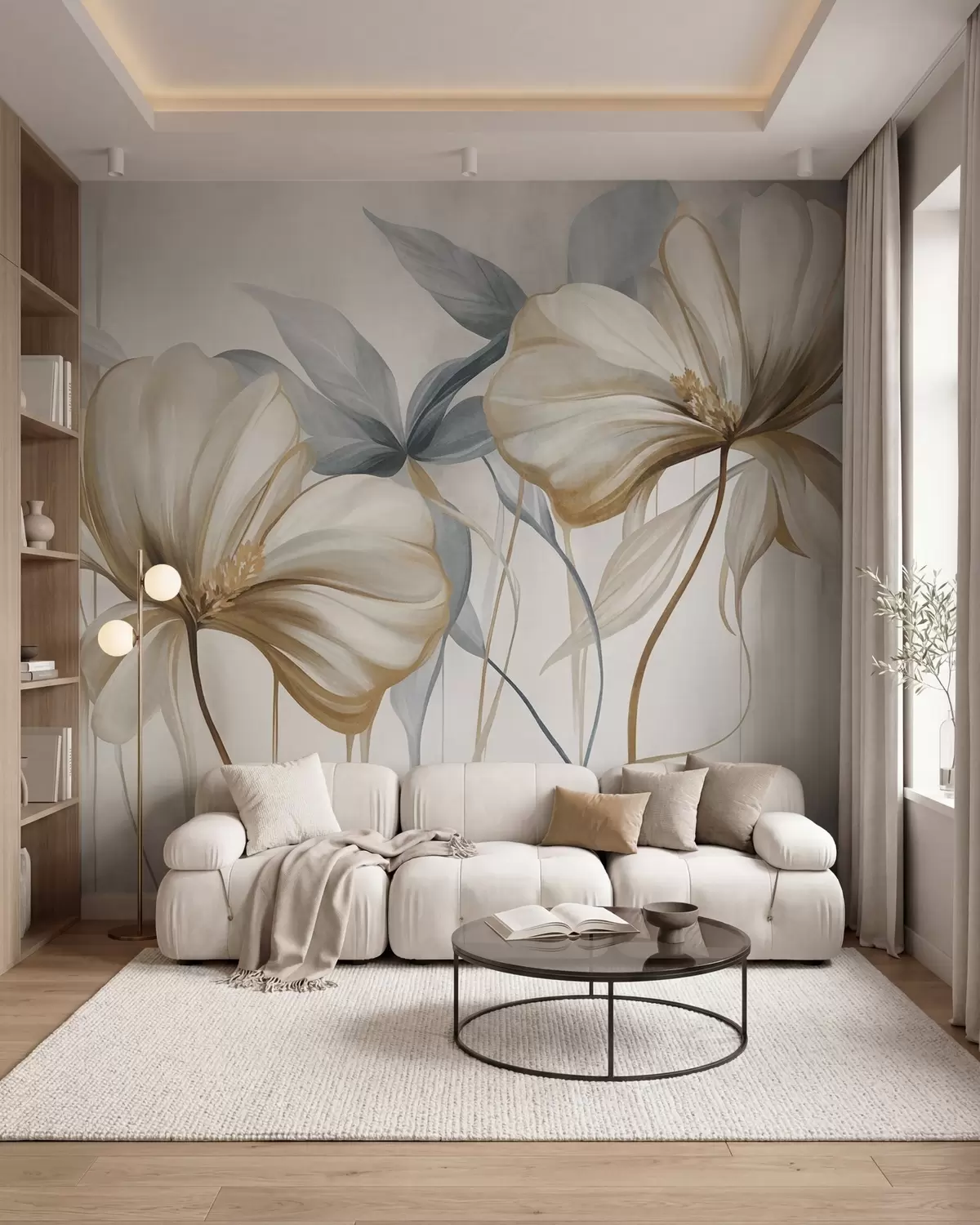 murales de pared Pétalos y sombras w10058