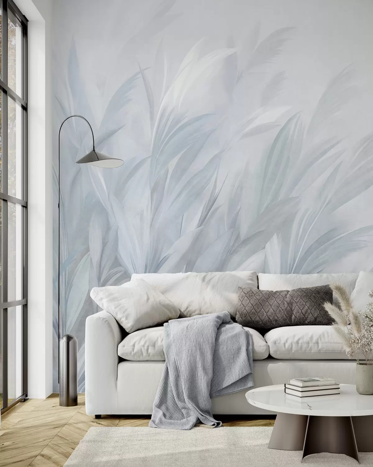 murales de pared Hierbas etéreas · Azul w10060v2