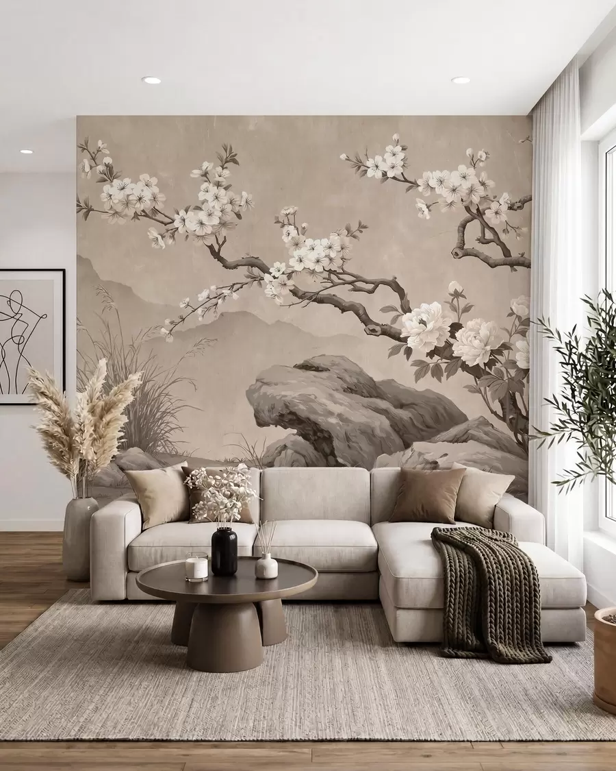 murales de pared Panorama floral w10052