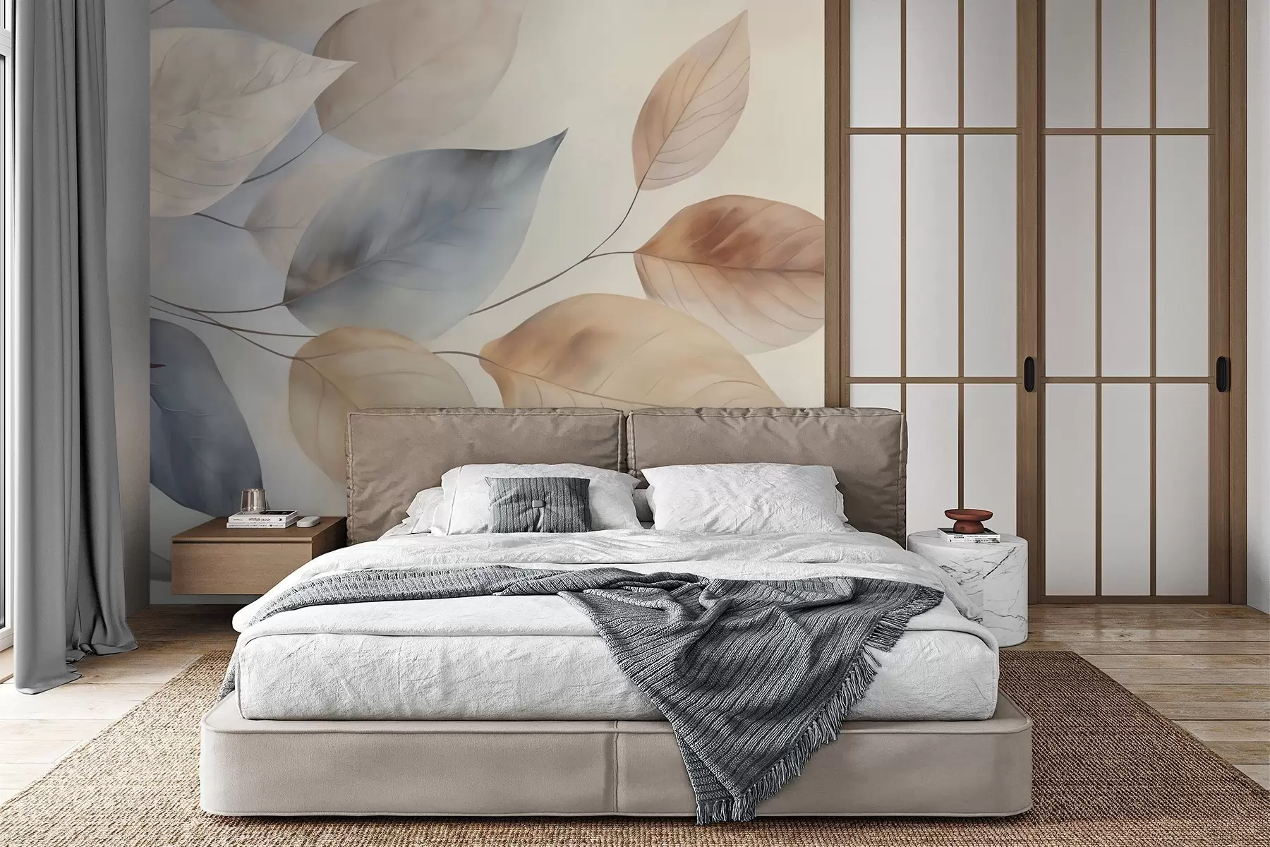 murales de pared Hojas en acuarela w05946