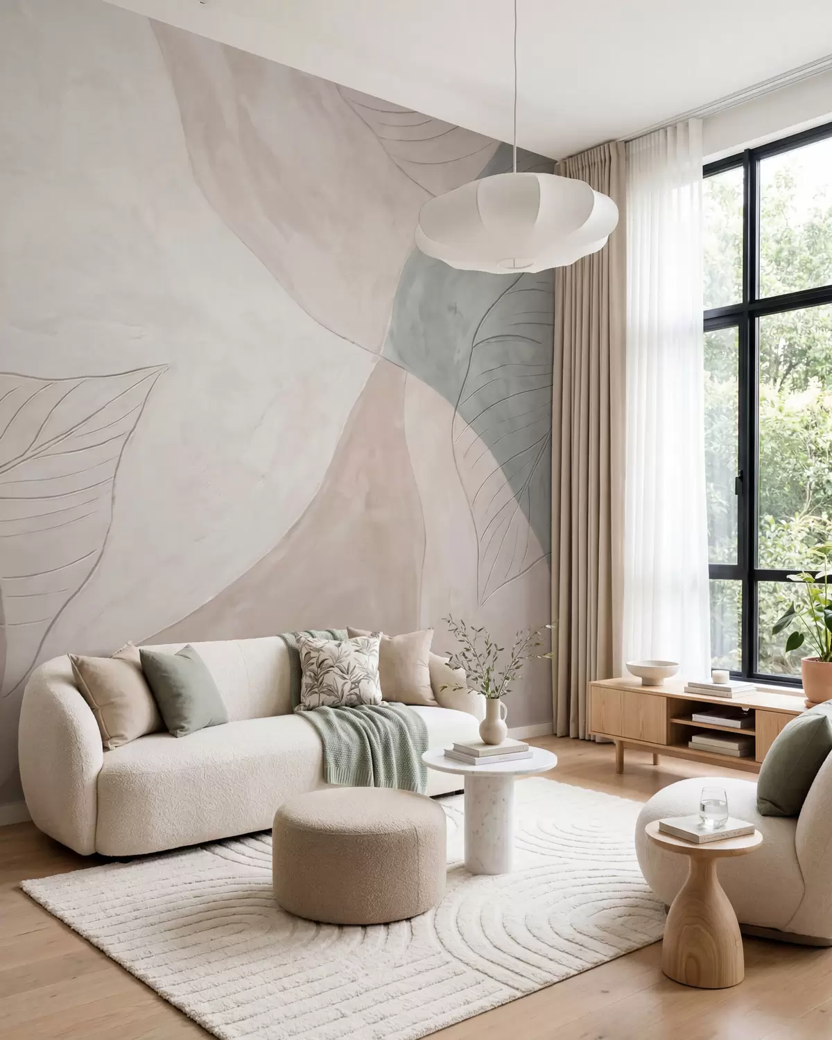 murales de pared Hojas y aliento w10070
