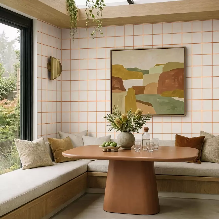 murales de pared Ritmo sereno · Terracota a01277