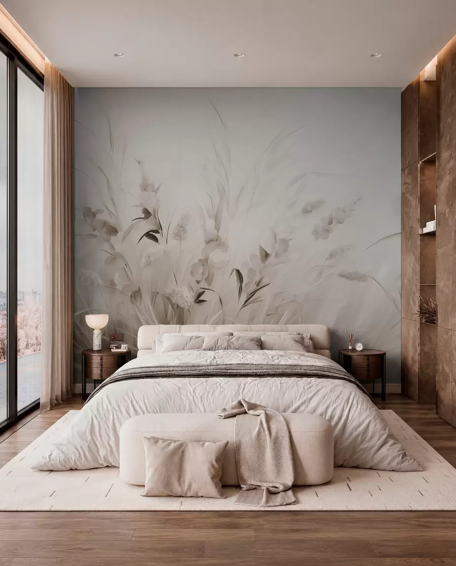 murales de pared Campo de flores w05913