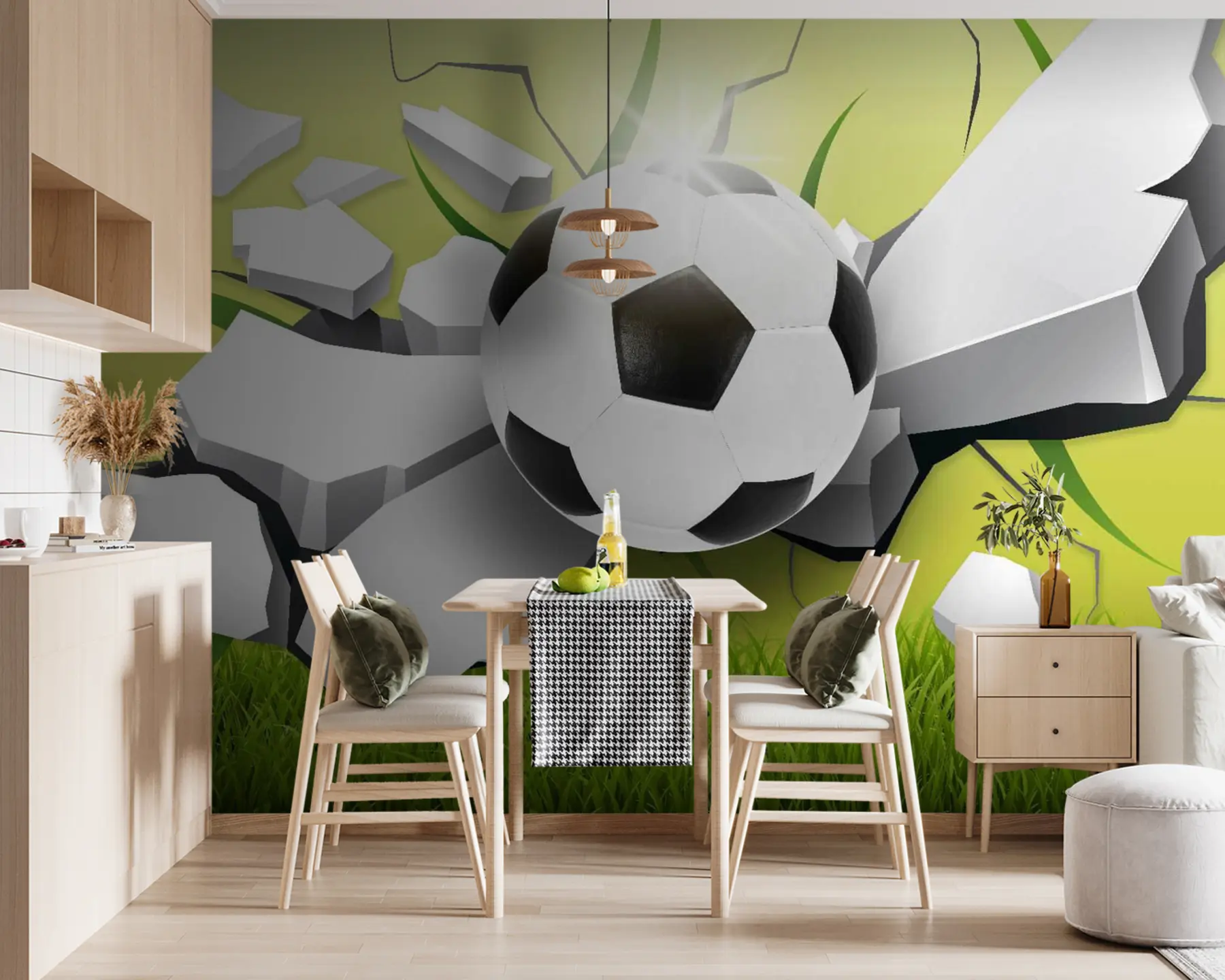murales de pared Producto, hoja y mamífero u60029