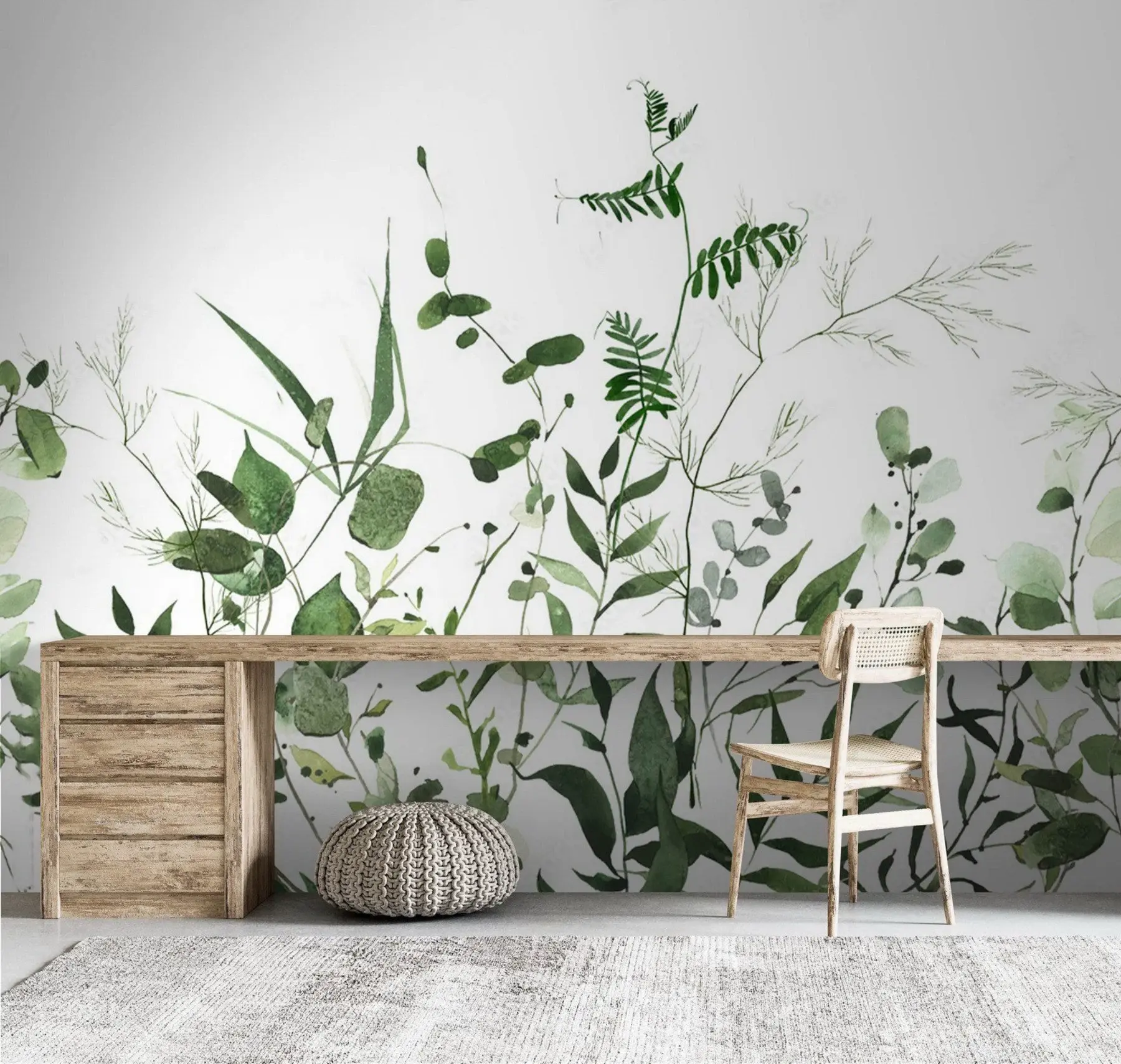 murales de pared Ramas salvajes verdes u72395