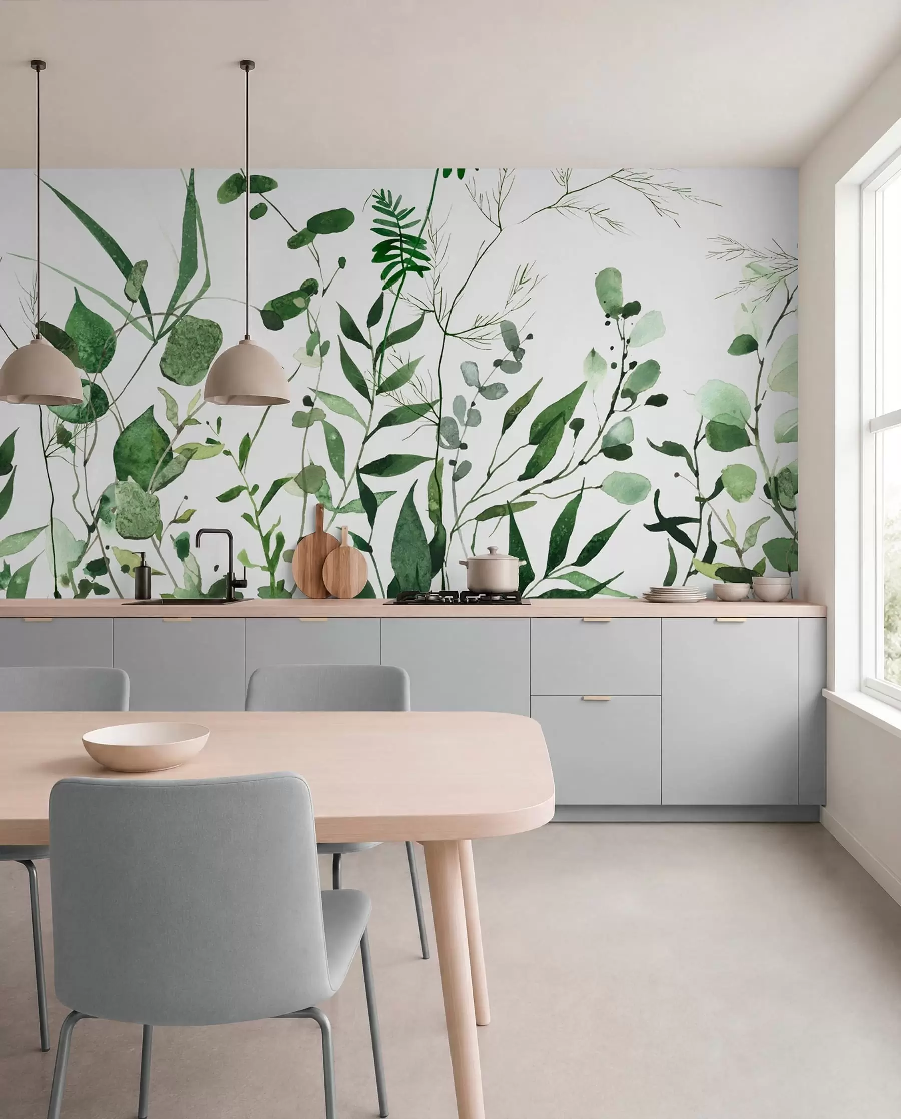 murales de pared Ramas salvajes verdes u72395