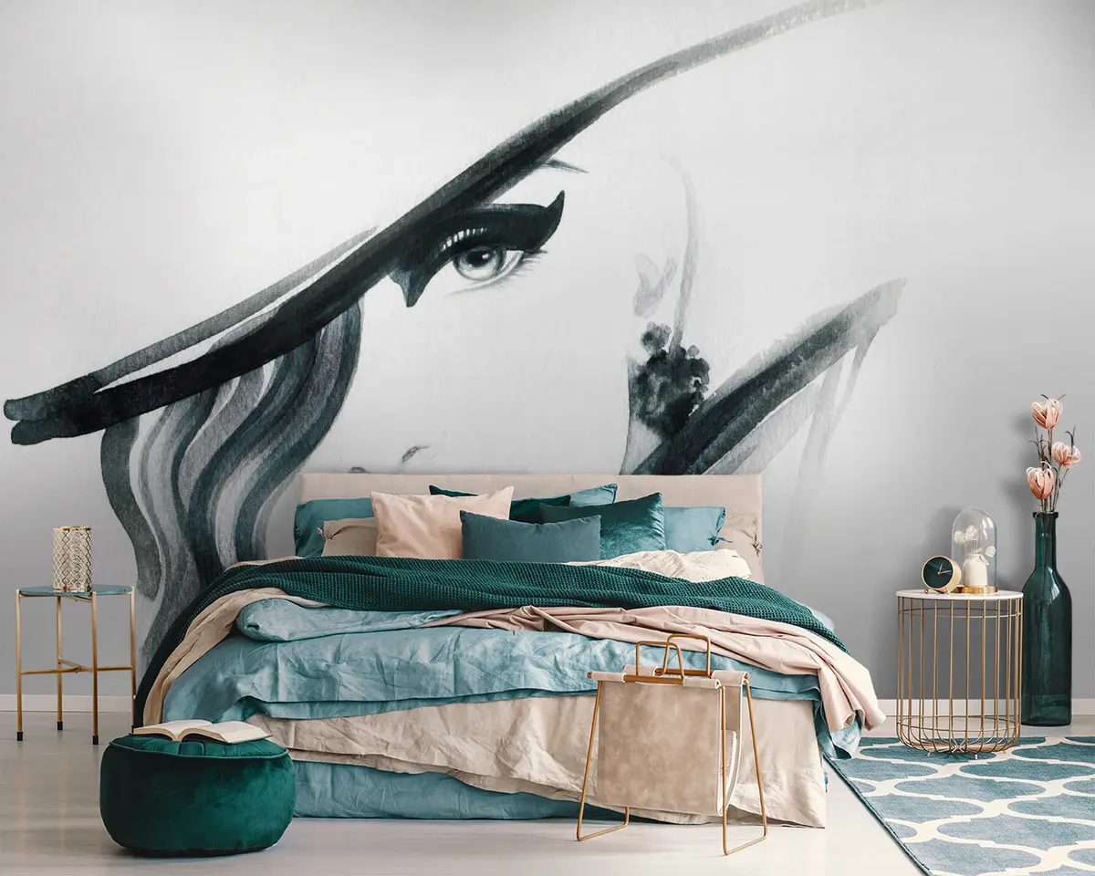 murales de pared Cabeza, labio y ceja u52945