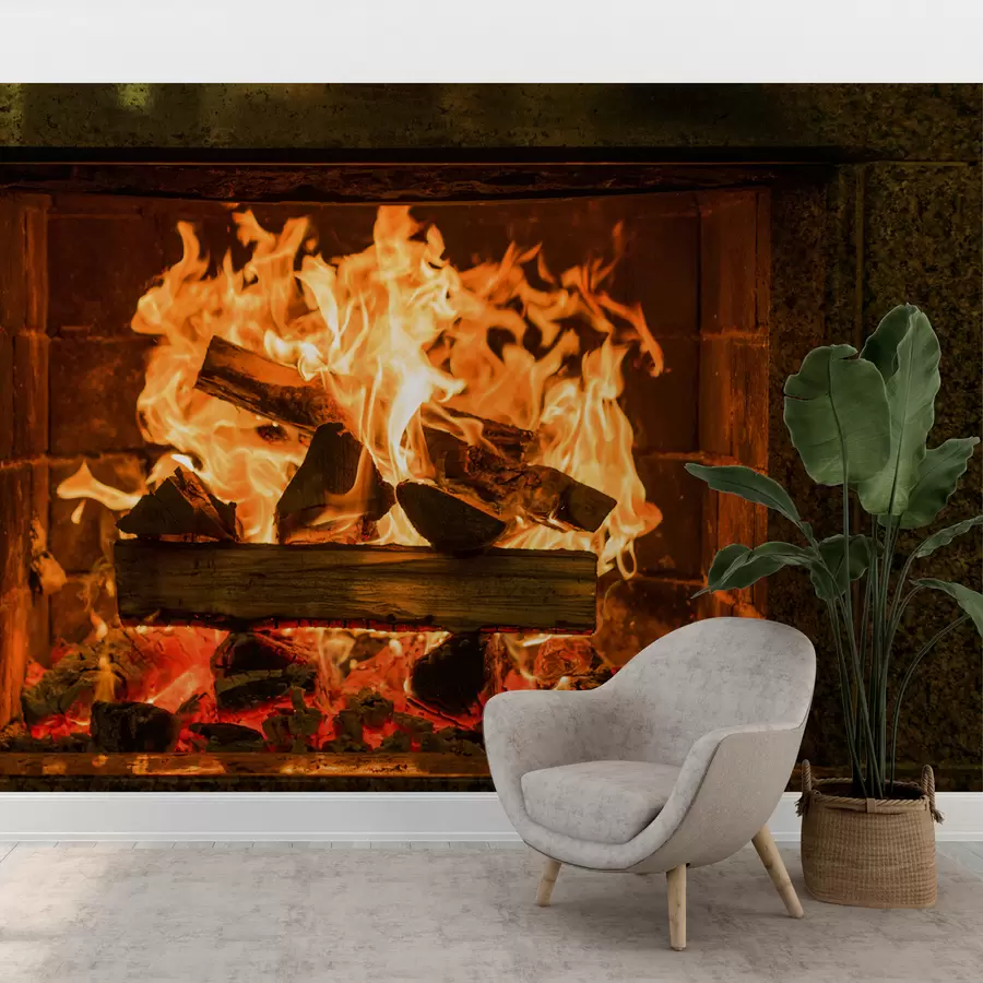 murales de pared Chimenea de granito u56175