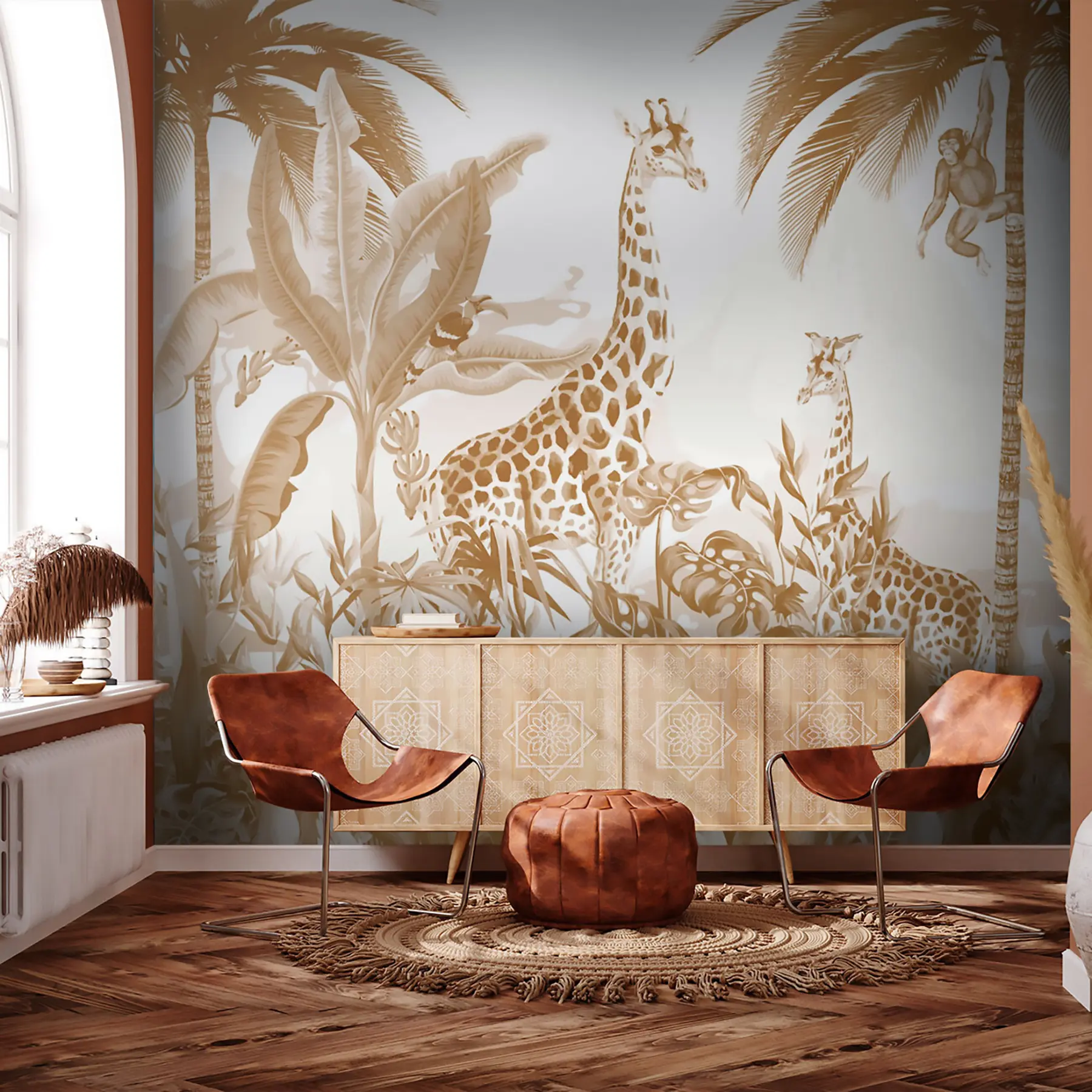 murales de pared Arte monocromo Safari u73542
