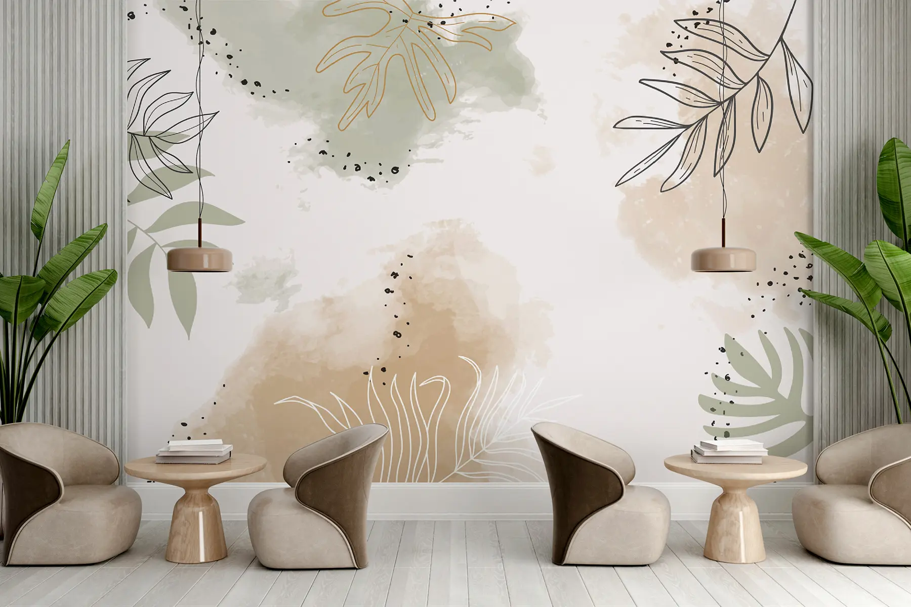 murales de pared Hojas - formas de la naturaleza u73684