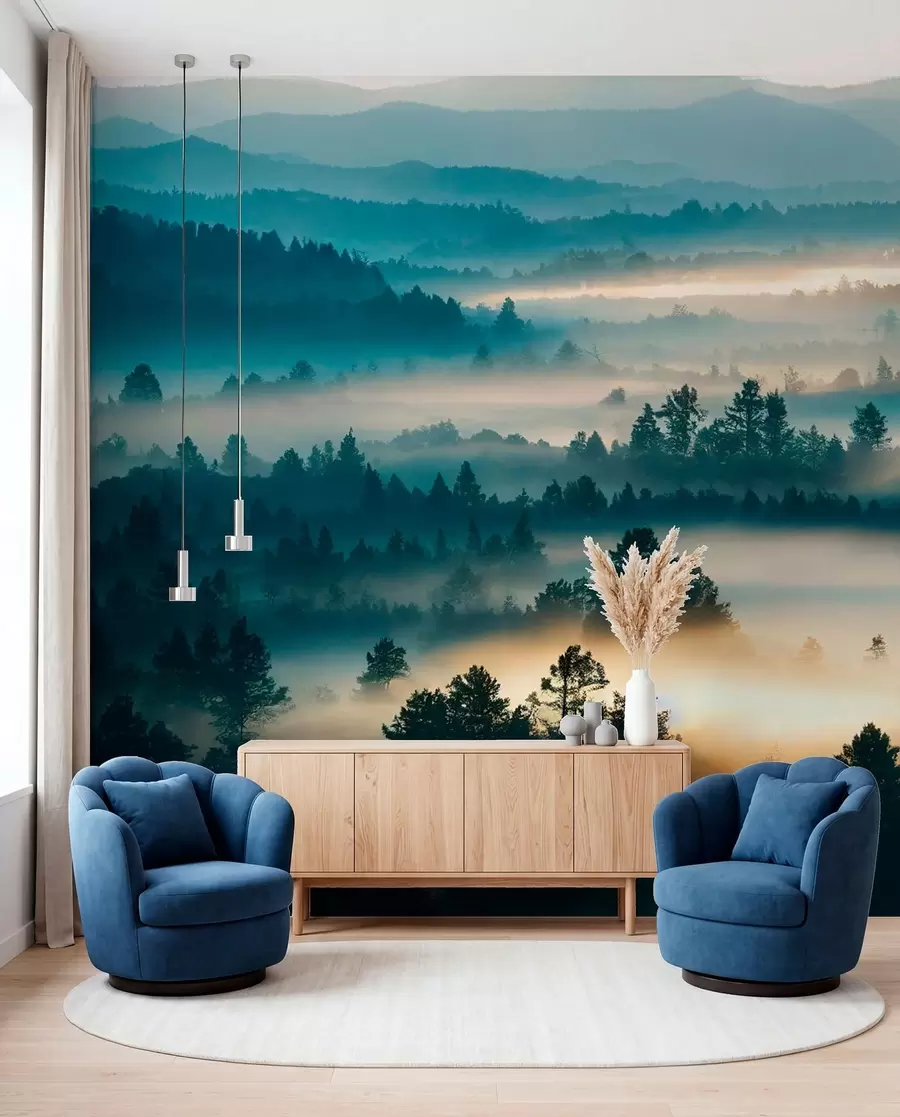 murales de pared Islas de bosque en la niebla u73865