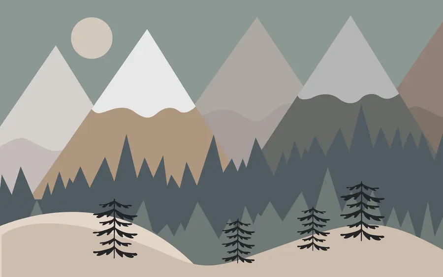 murales de pared Forest Mountain MURAL DE PARED DE GUARDERÍA PAPEL PINTADO DE SOL Y PÁJAROS Peel and Stick Easy Extraíble Autoadhesivo Papel tapiz para niños Papel tapiz para habitación de niños u93561