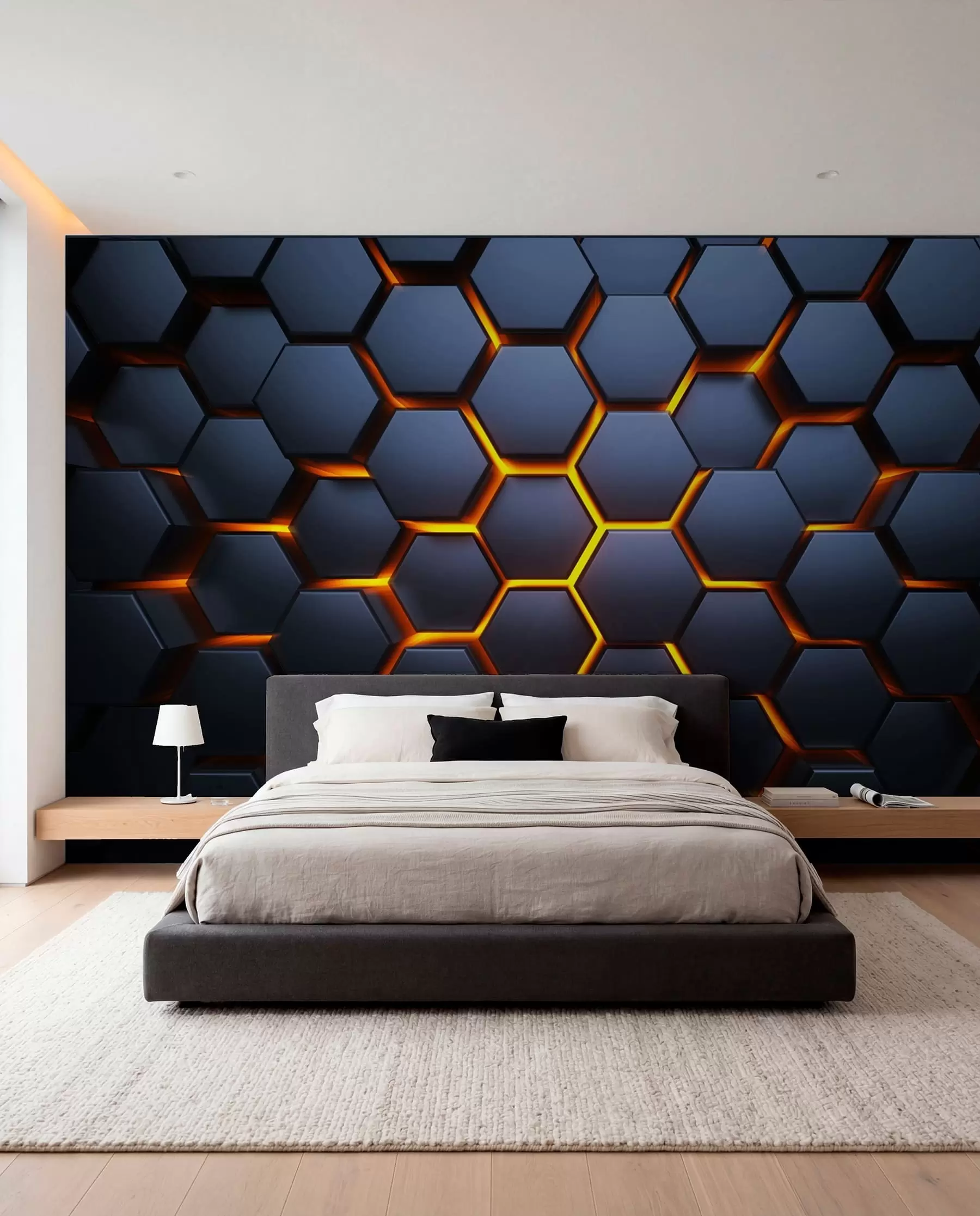 murales de pared Panal de ámbar u93570