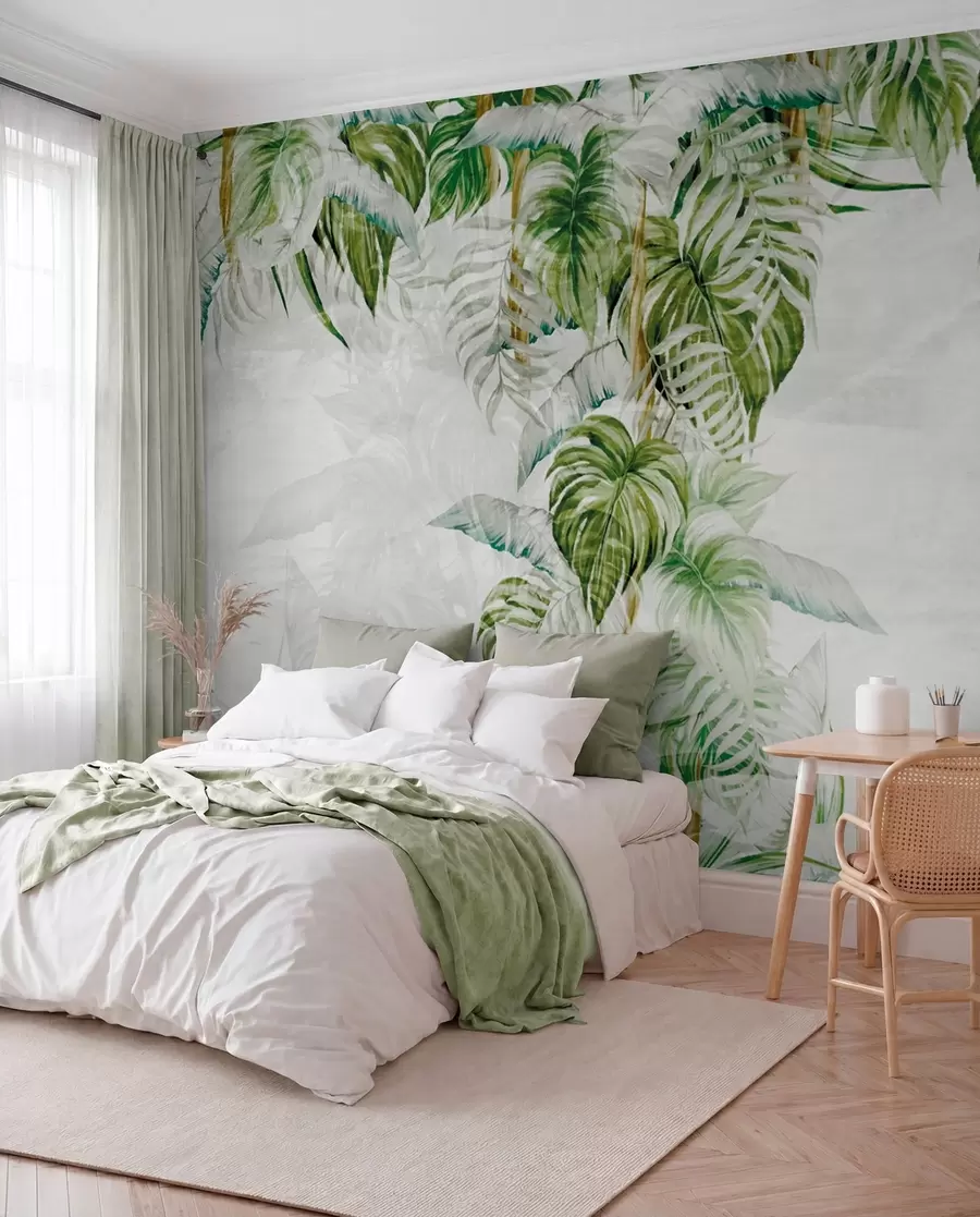 murales de pared Bajo las hojas tropicales u93228