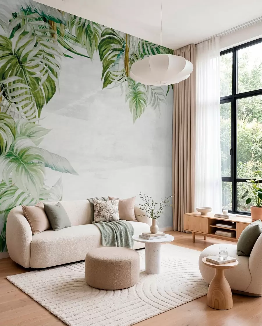 murales de pared Bajo las hojas tropicales u93228