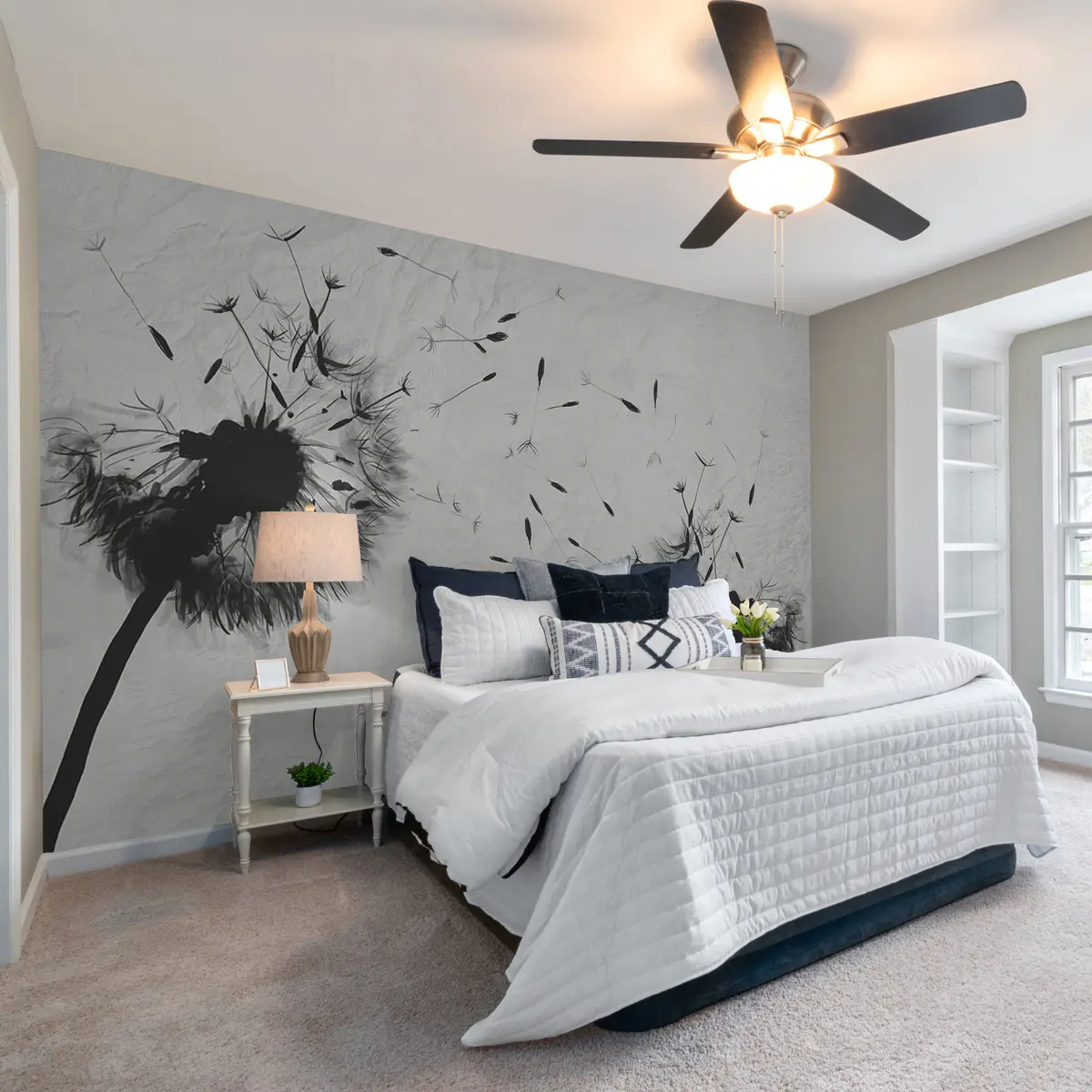 murales de pared Flor, planta y pestaña u06731