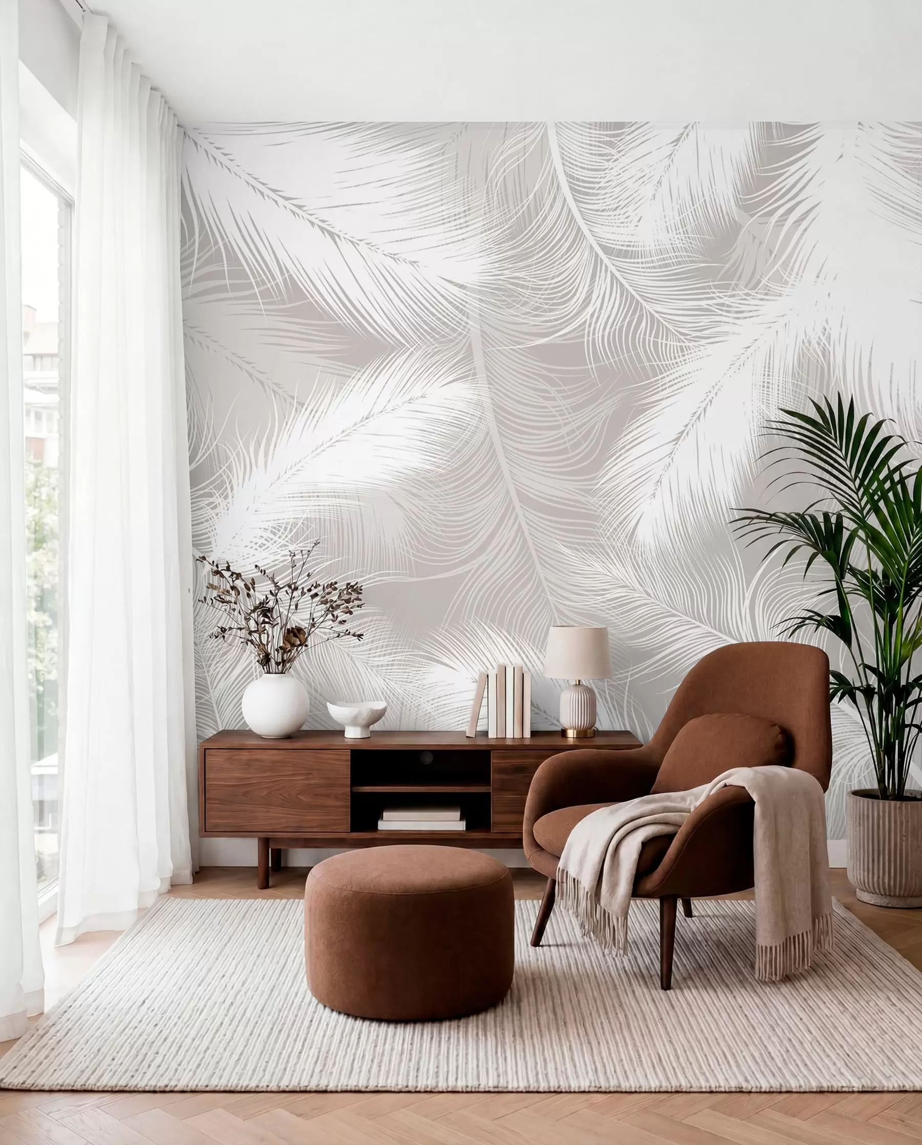 murales de pared Plumas entrelazadas u74474