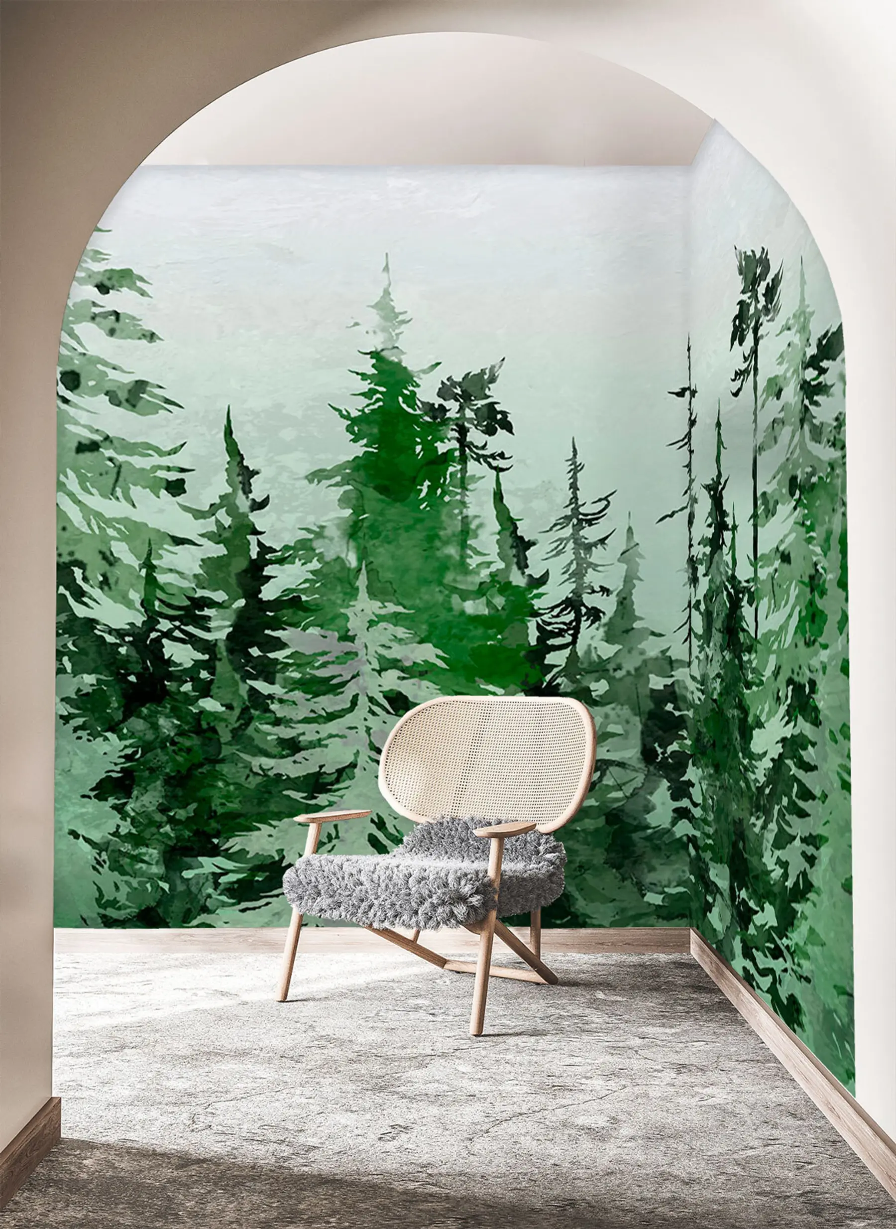 murales de pared Comió acuarela de dibujo artístico u75173