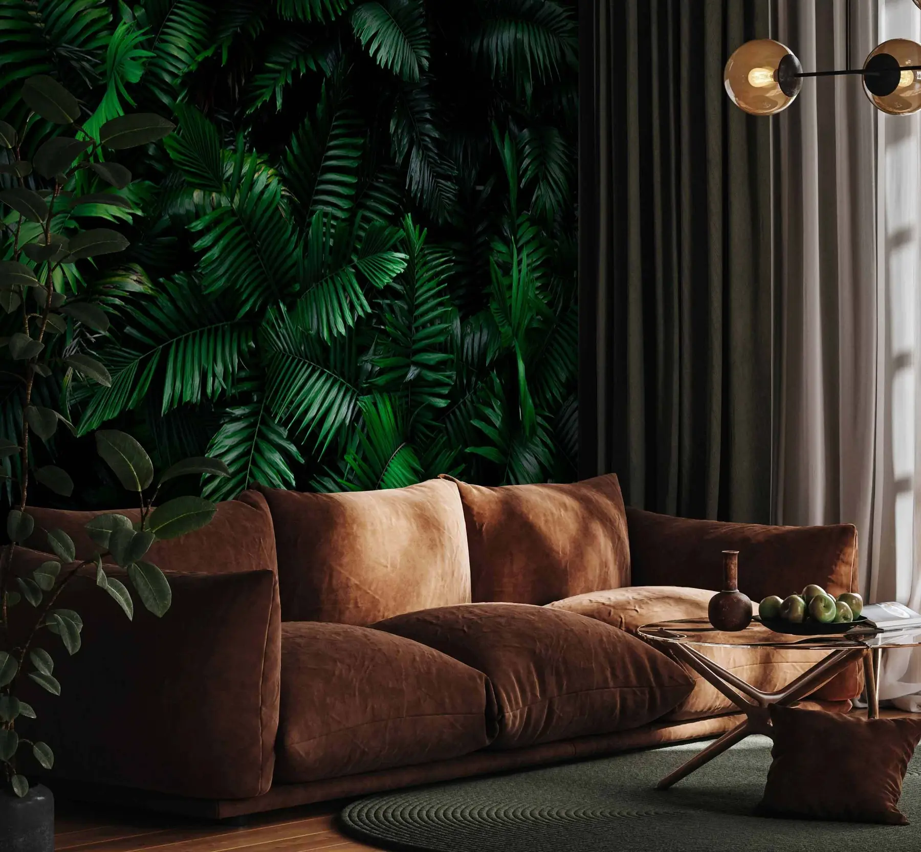 murales de pared Hojas de palma u75760