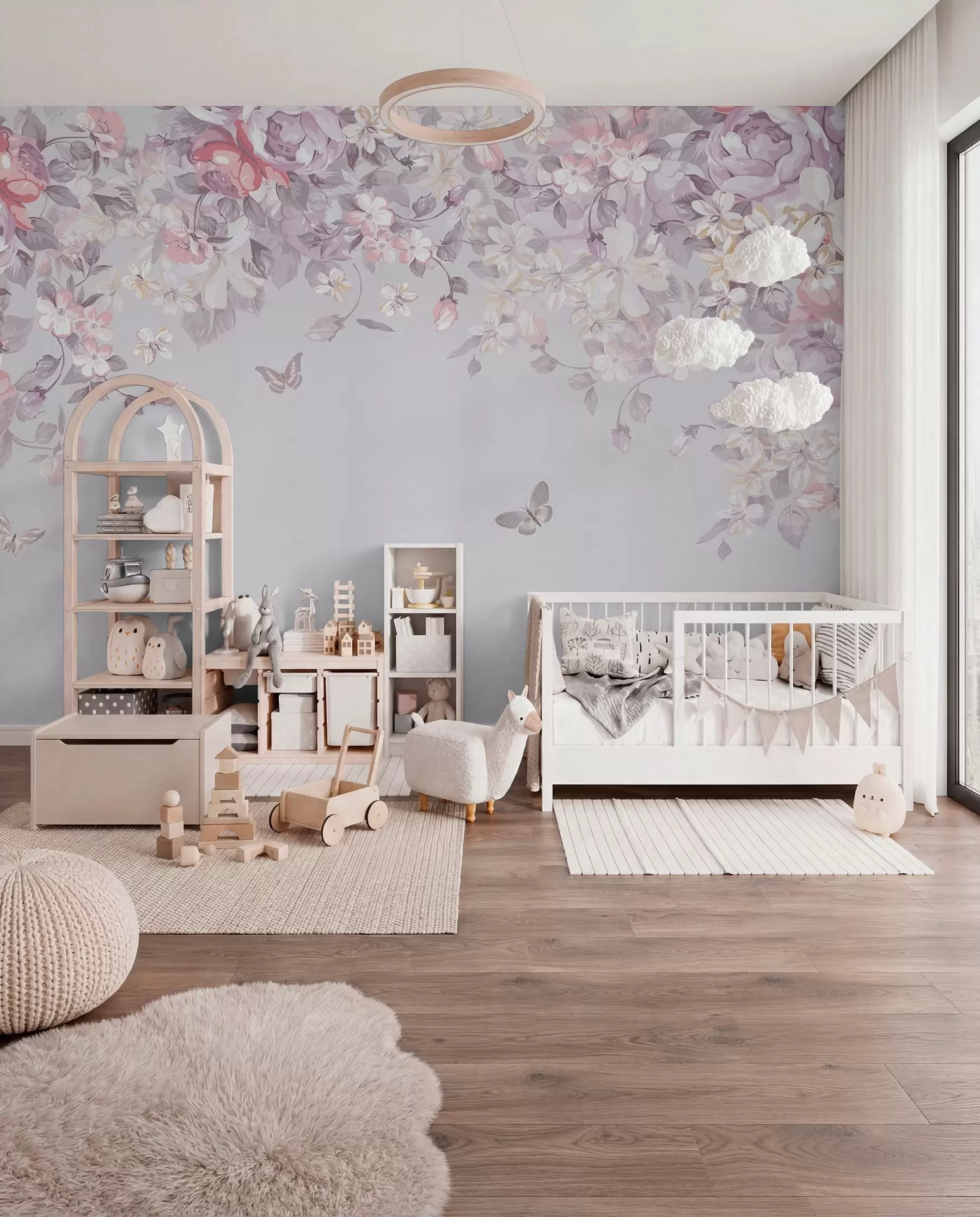 murales de pared Arco de flores lilas u94295