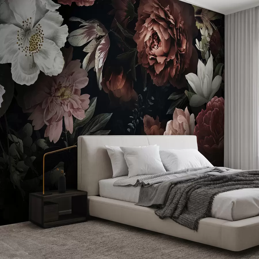 murales de pared Diseño de rosas con efecto acuarela u94330