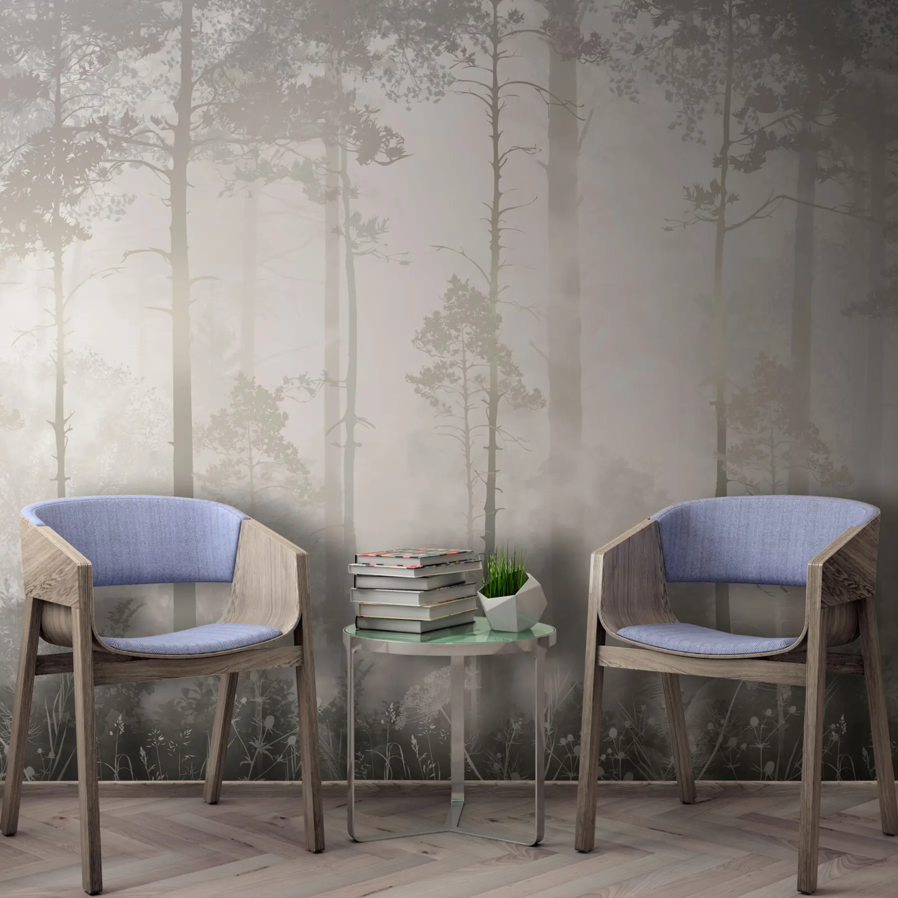 murales de pared Bosque en la niebla u94439